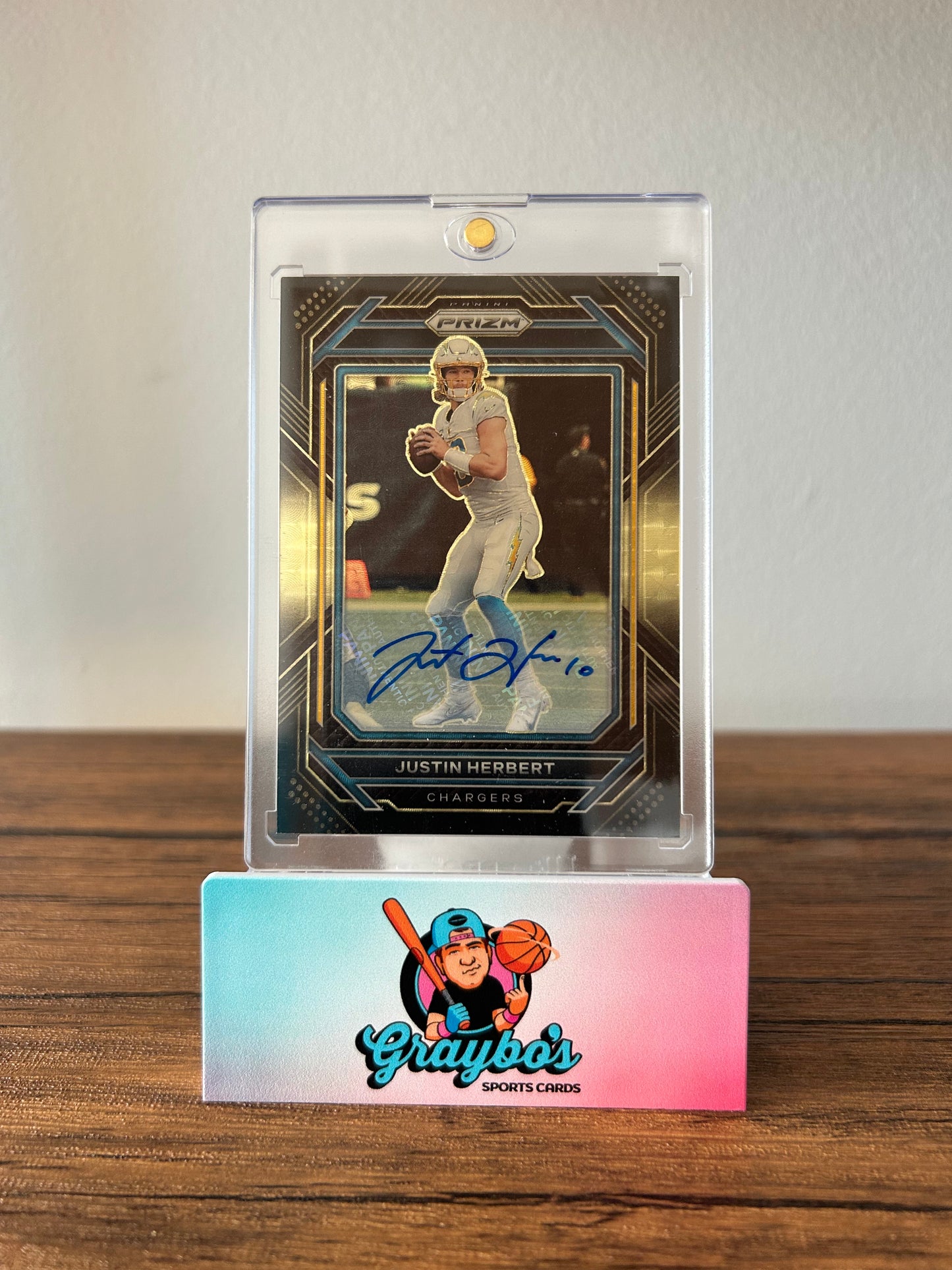 2022 Panini Chronicles Prizm Black Justin Herbert Auto 5/5 #PB-5