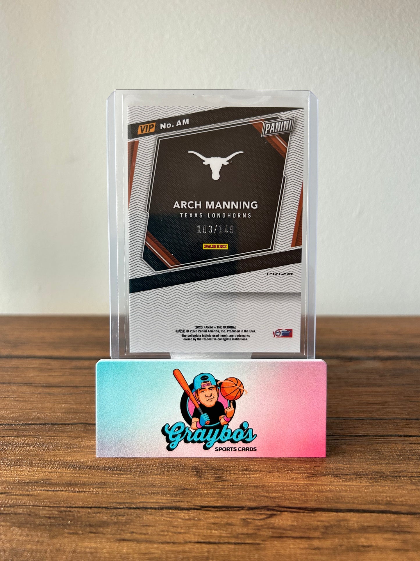 2023 Panini National Arch Manning Rated Prospect /149 #VIP-AM