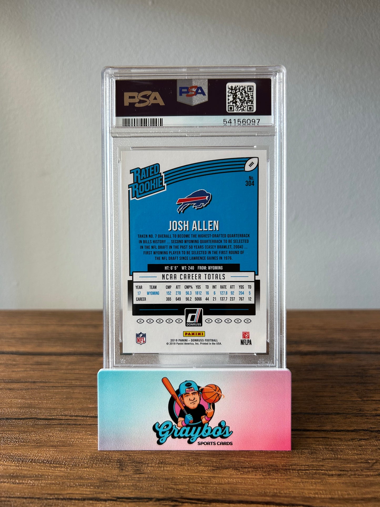 2018 Panini Donruss Josh Allen #304 PSA 9