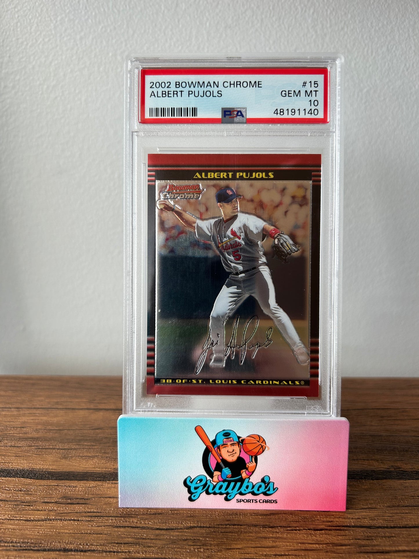 2002 Bowman Chrome Albert Pujols #15 PSA 10