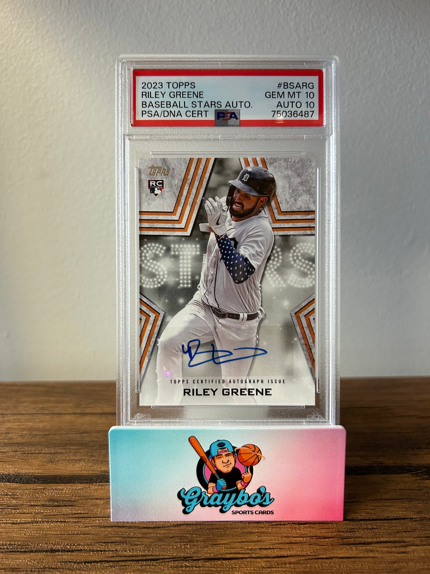 2023 Topps Riley Greene Baseball Stars Auto #BSARG PSA 10 Auto 10