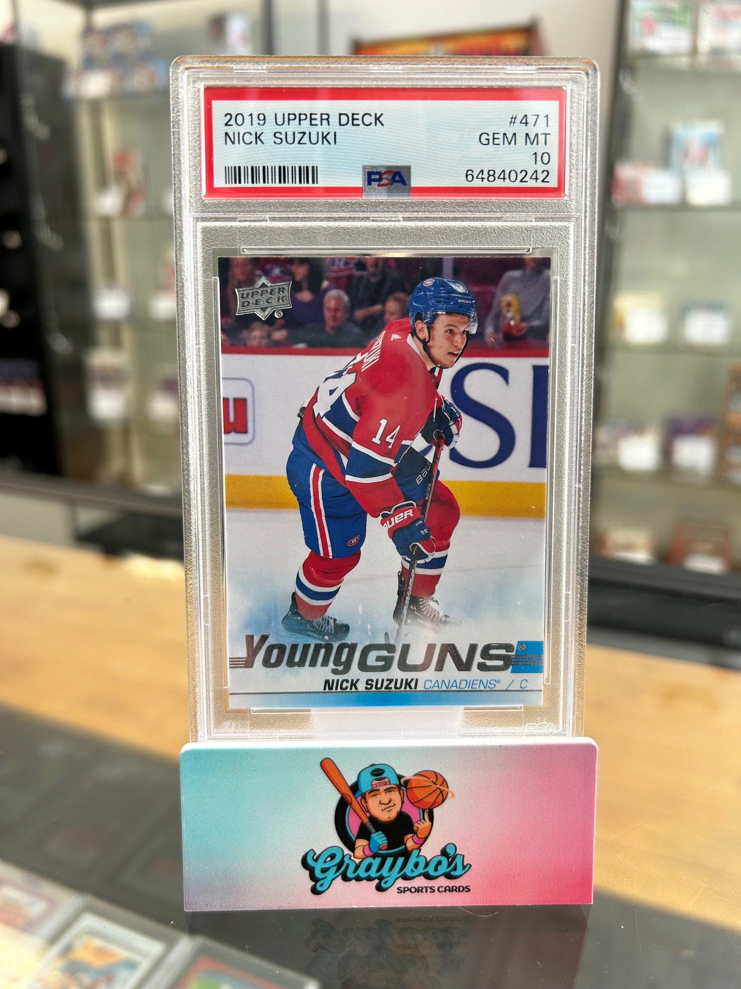 2019 Upper Deck Young Guns Nick Suzuki #471 PSA 10