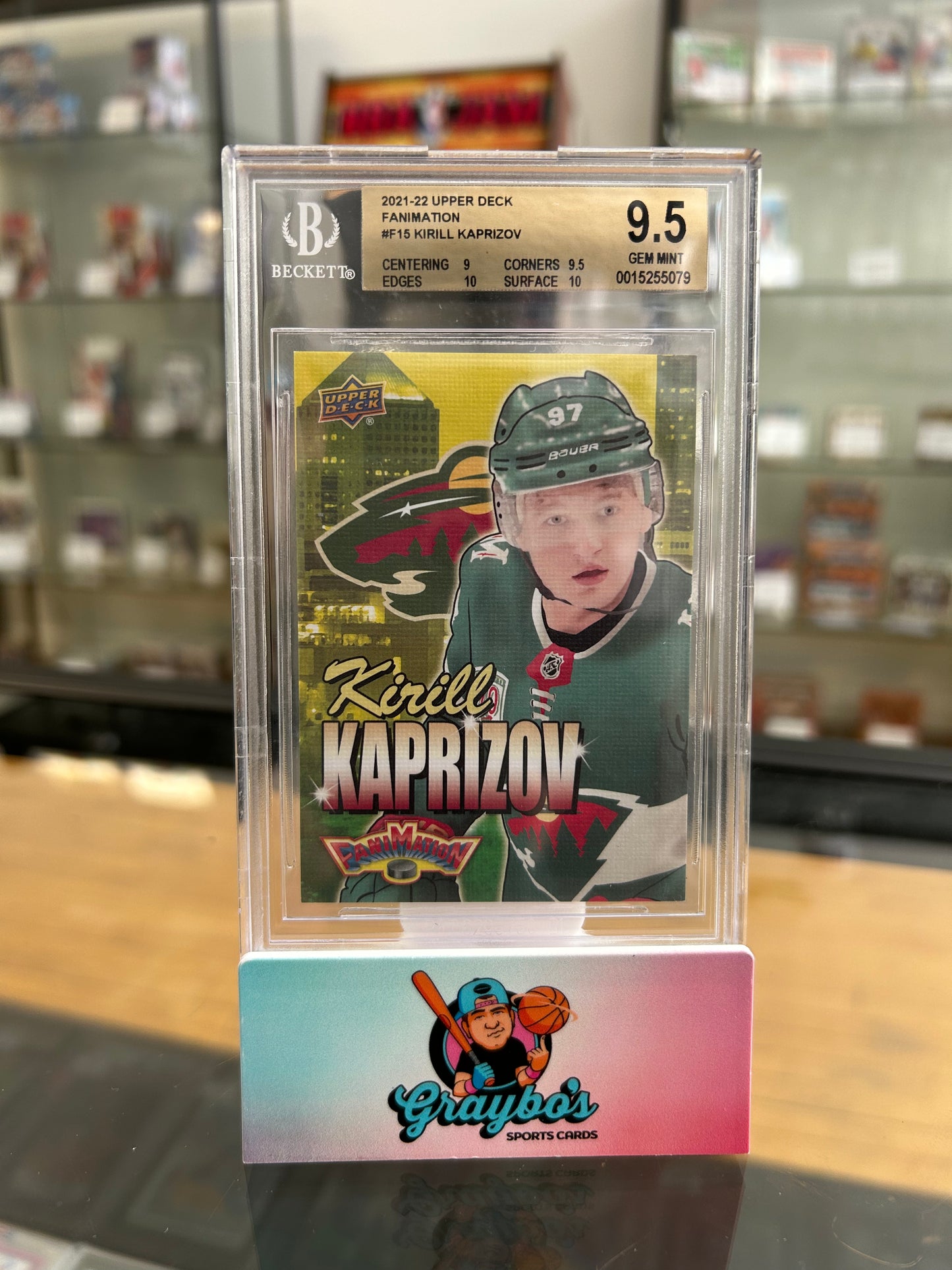 2021-22 Upper Deck Fanimation Kirill Kaprizov #F15 BGS 9.5