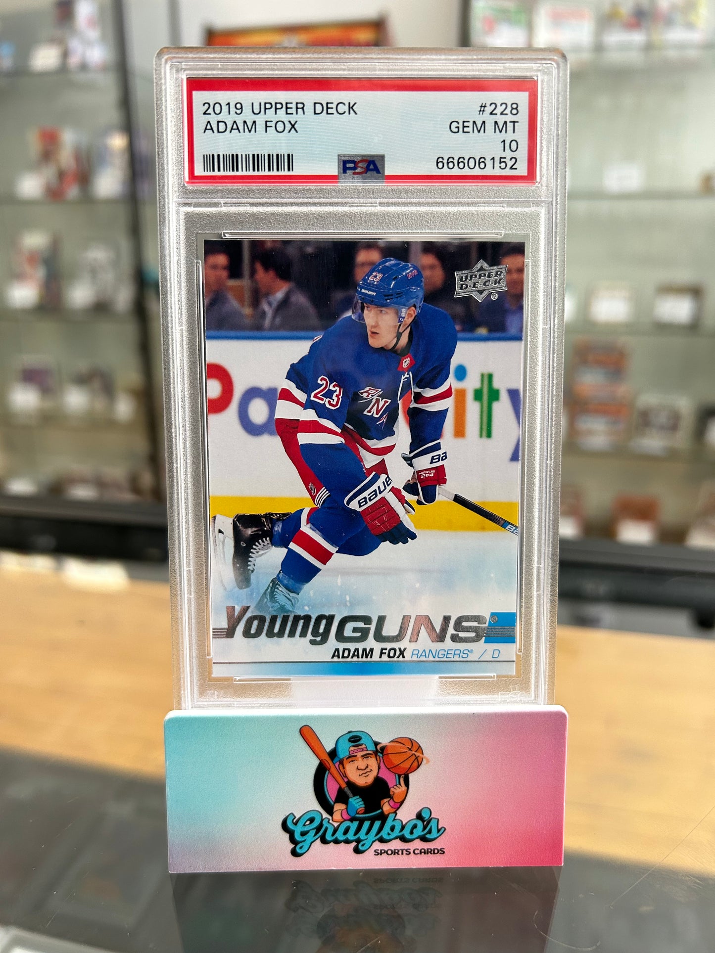 2019 Upper Deck Young Guns Adam Fox #228 PSA 10