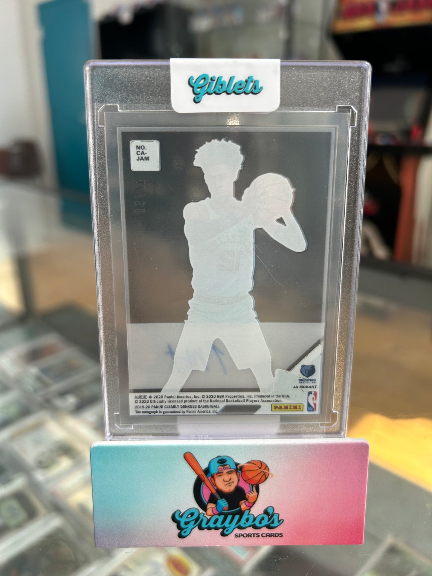 2019 Panini Clearly Donruss Ja Morant Rookie Rated Auto /25 # Ca-Jam