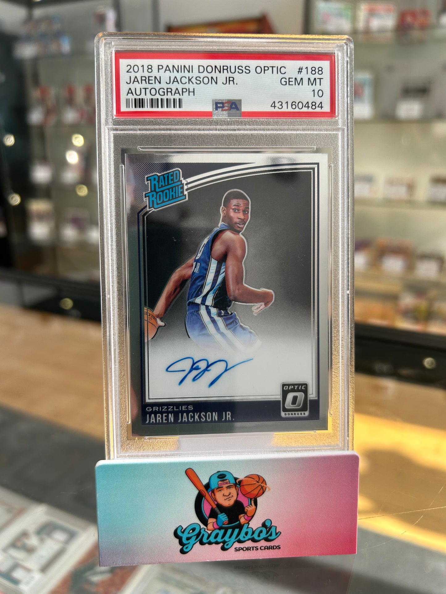 2018 Panini Donruss Optic Jaren Jackson Jr. Auto #188 PSA 10
