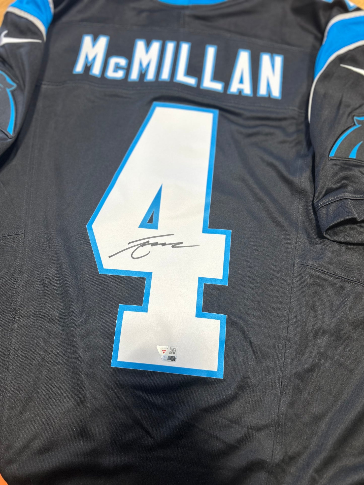 Tetairoa McMillan Carolina Panthers Autographed Jersey