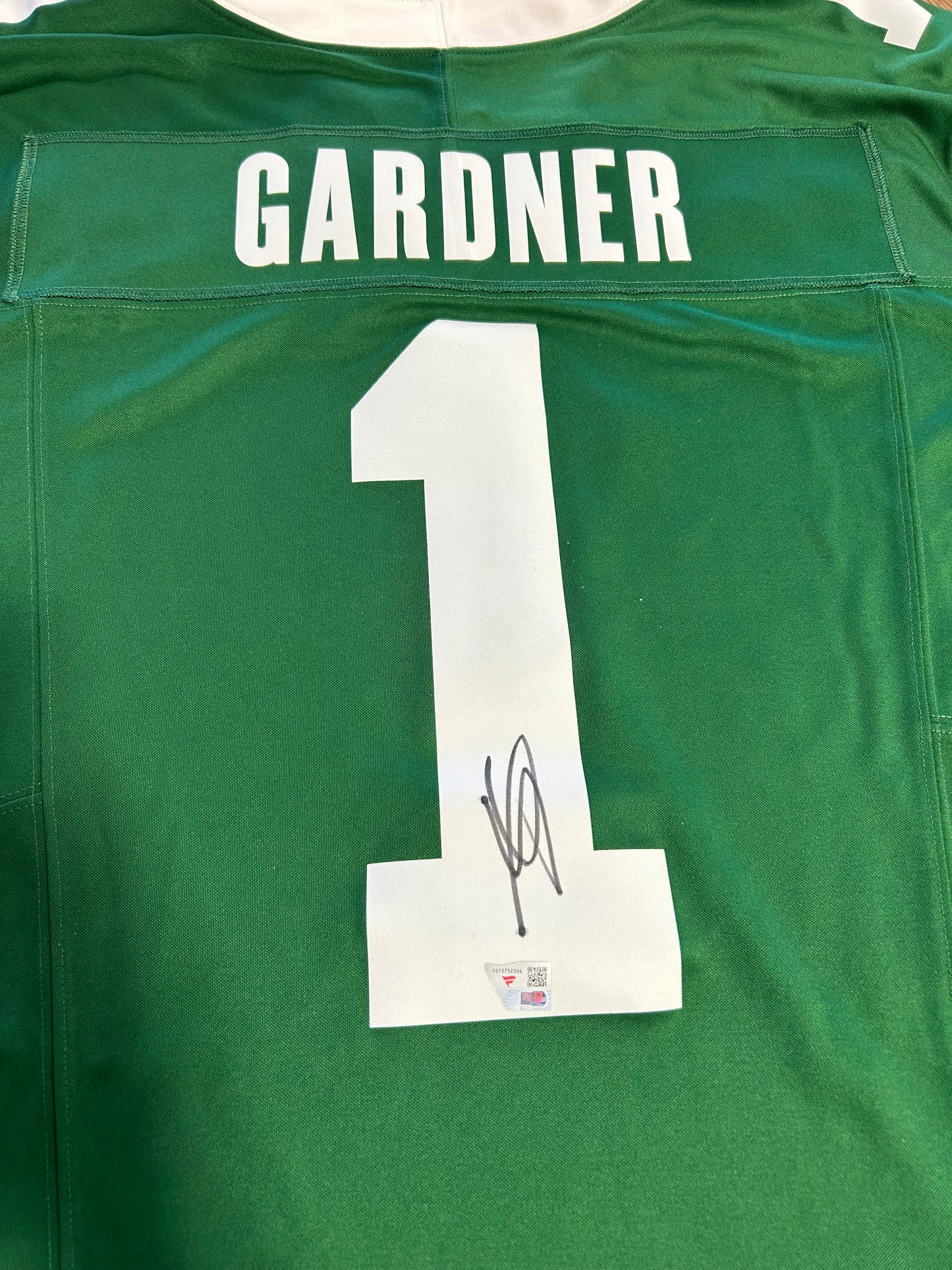Sauce Gardner New York Jets Autographed Nike Green Vapor Fuse Limited Jersey