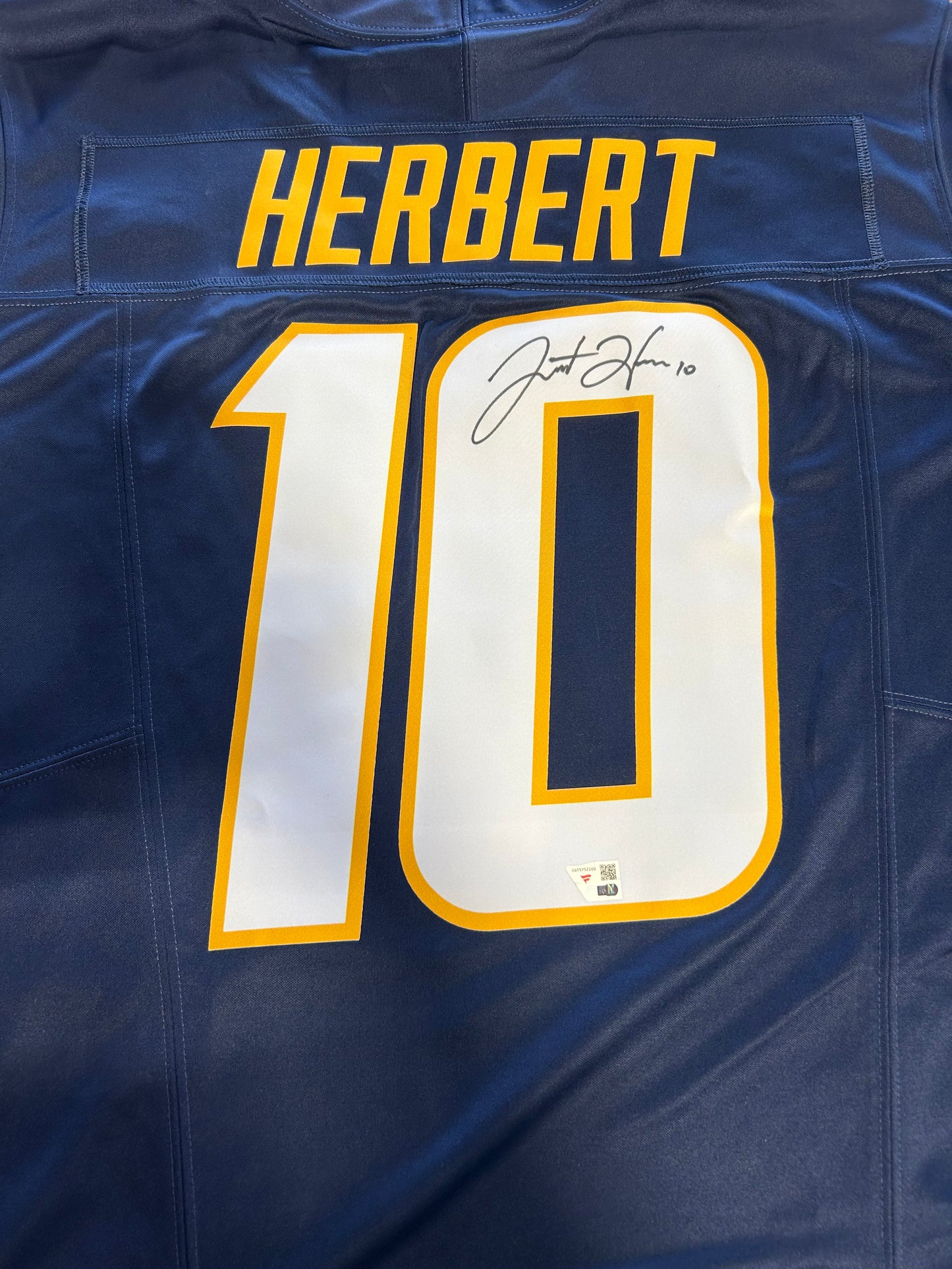 Justin Herbert Los Angeles Chargers Autographed Nike Navy Alternate Game Jersey