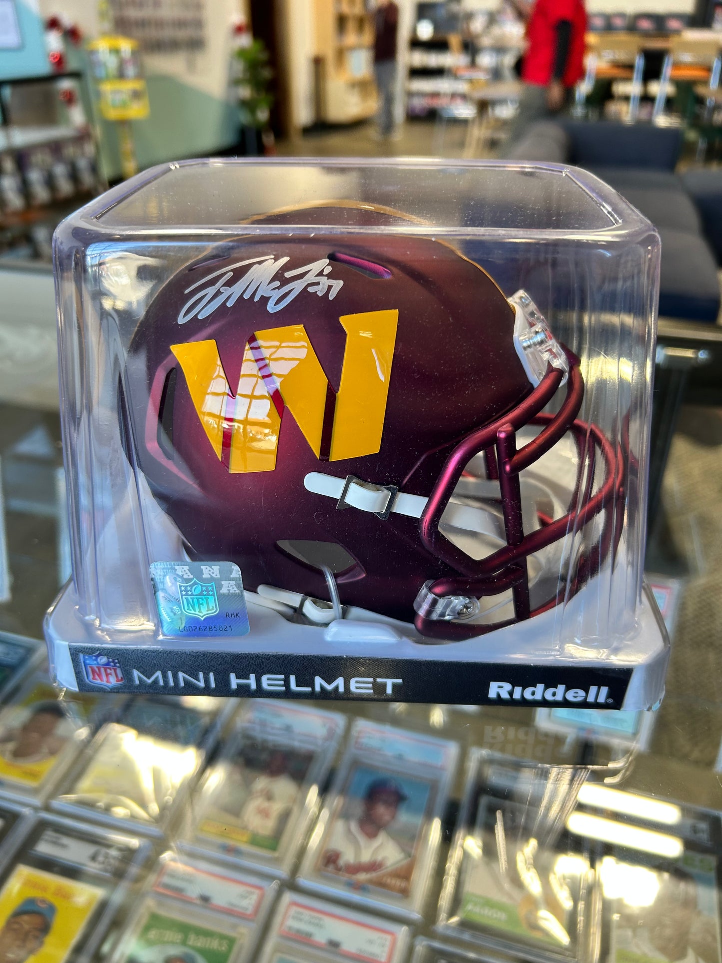Terry McLaurin Washington Commanders Autographed Riddell Speed Mini Helmet