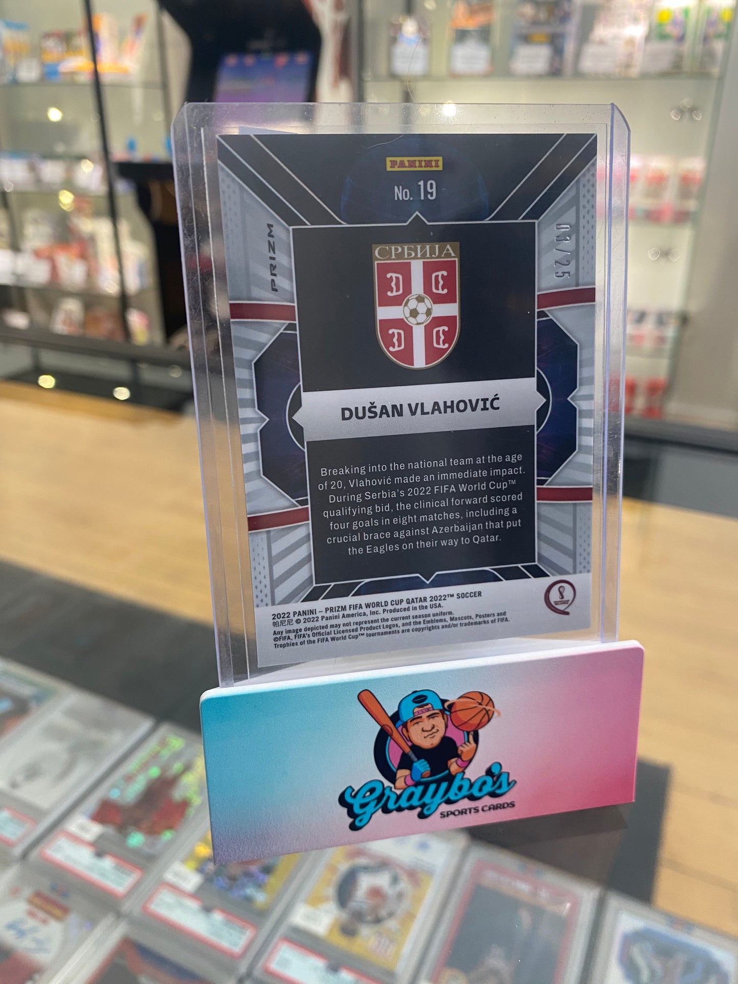 2022 Panini Prizm FIFA WC Dusan Vlahovic No. 19 /25