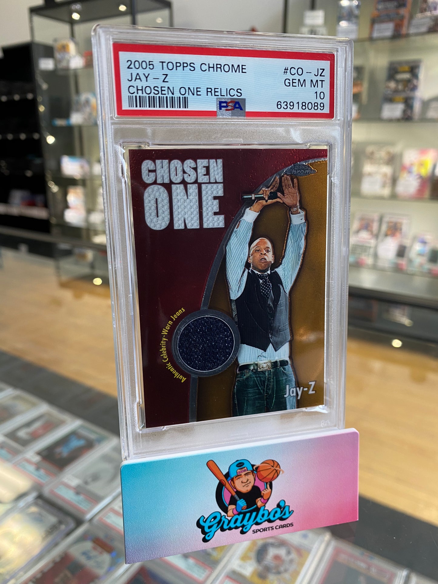 2005 Topps Chrome Chosen One Relics Jay-Z /400 PSA 10