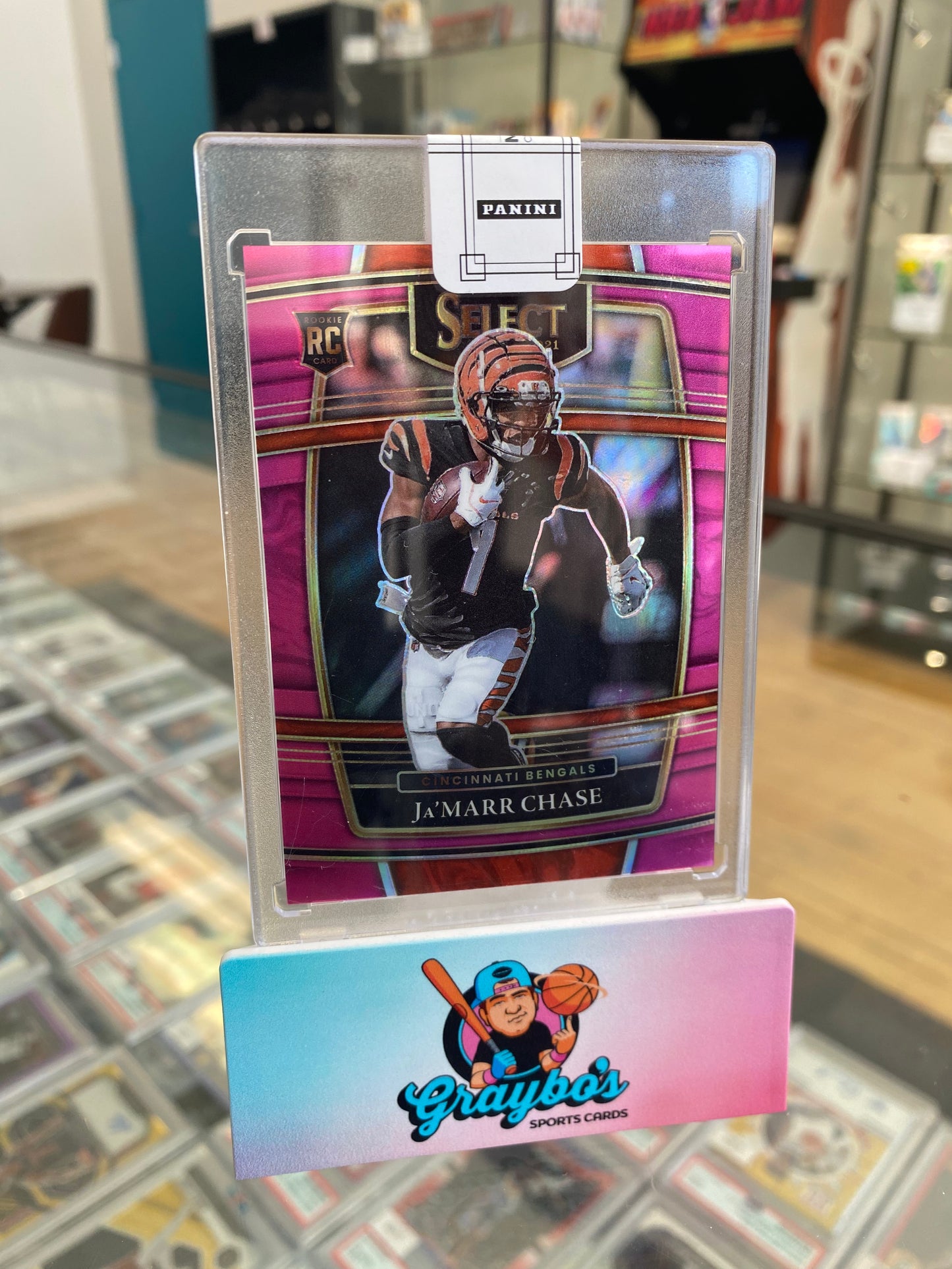 2021 Panini Select Pink Prizm #47 Ja'Marr Chase RC #6/10 Mint Collective