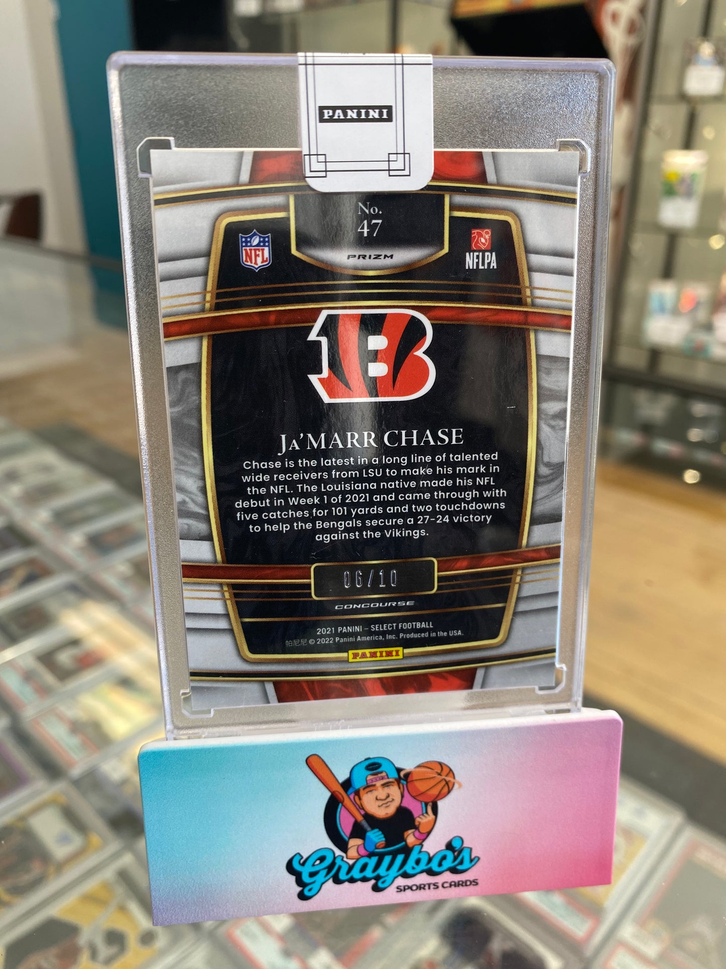 2021 Panini Select Pink Prizm #47 Ja'Marr Chase RC #6/10 Mint Collective