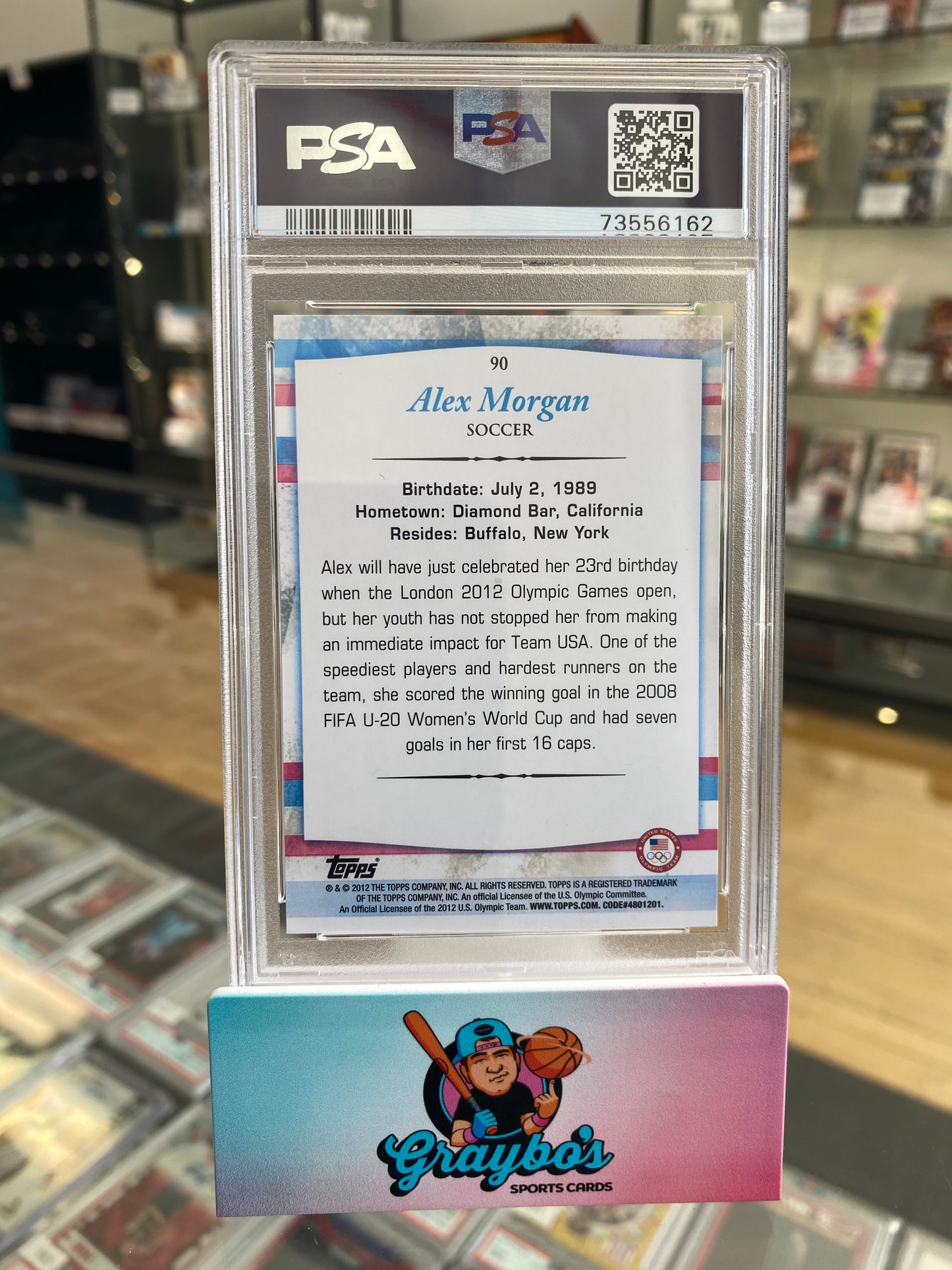 2012 Topps USA Olympics Alex Morgan Silver #90 PSA 10