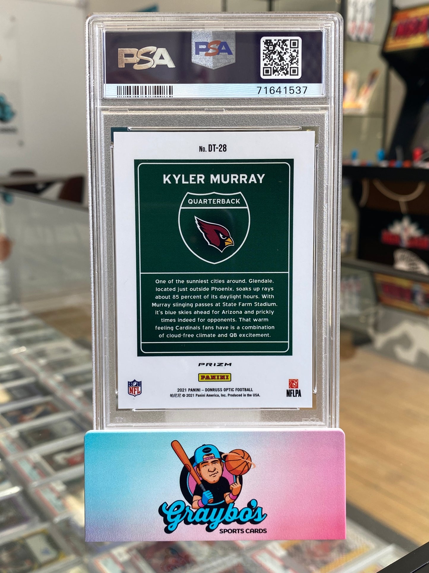 2021 Donruss Optic Kyler Murray Downtown PSA 9