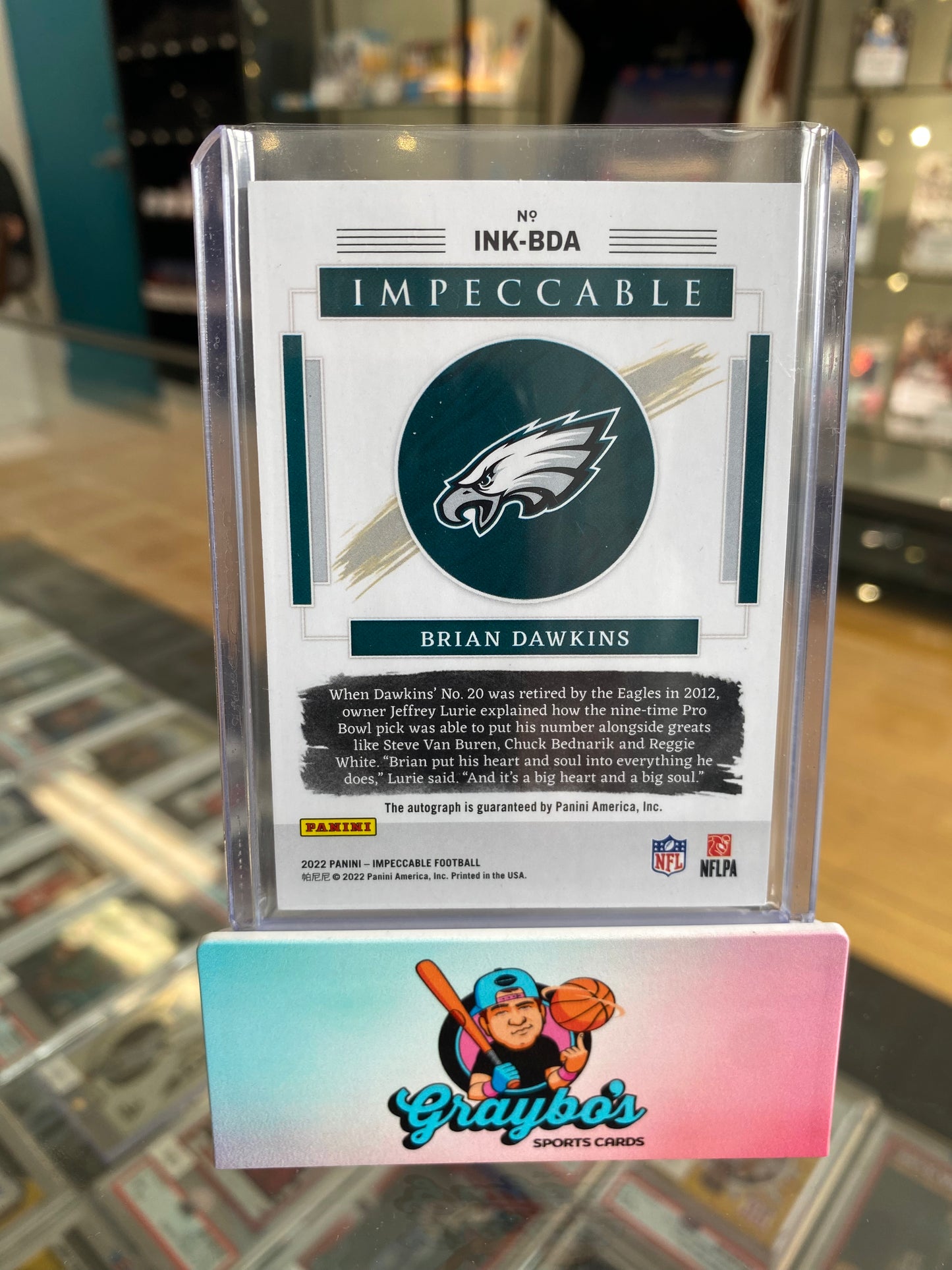 2022 Panini Impeccable Brian Dawkins Auto /10