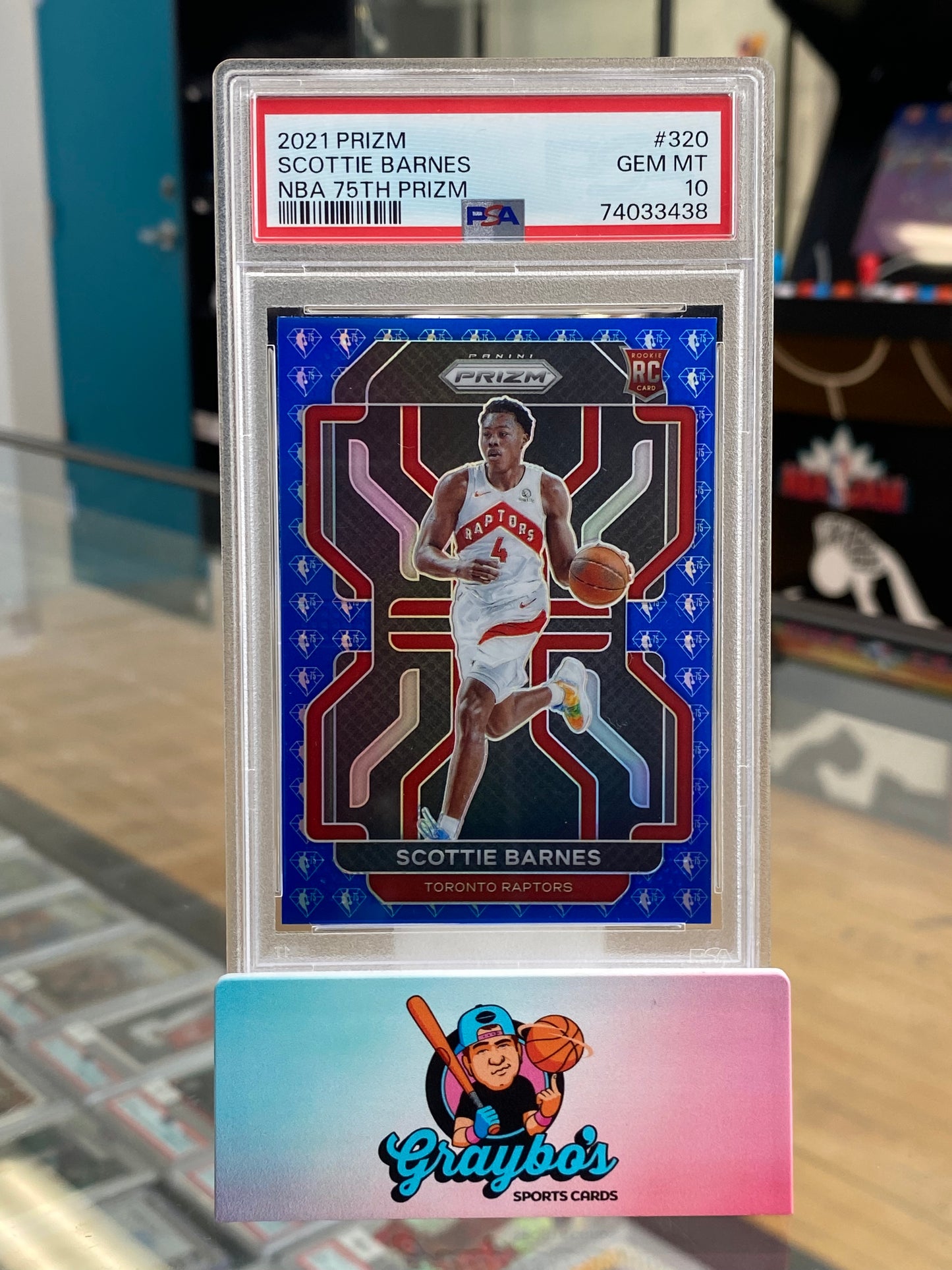 2021 Prizm Scottie Barnes NBA 75th Prizm #320 PSA 10