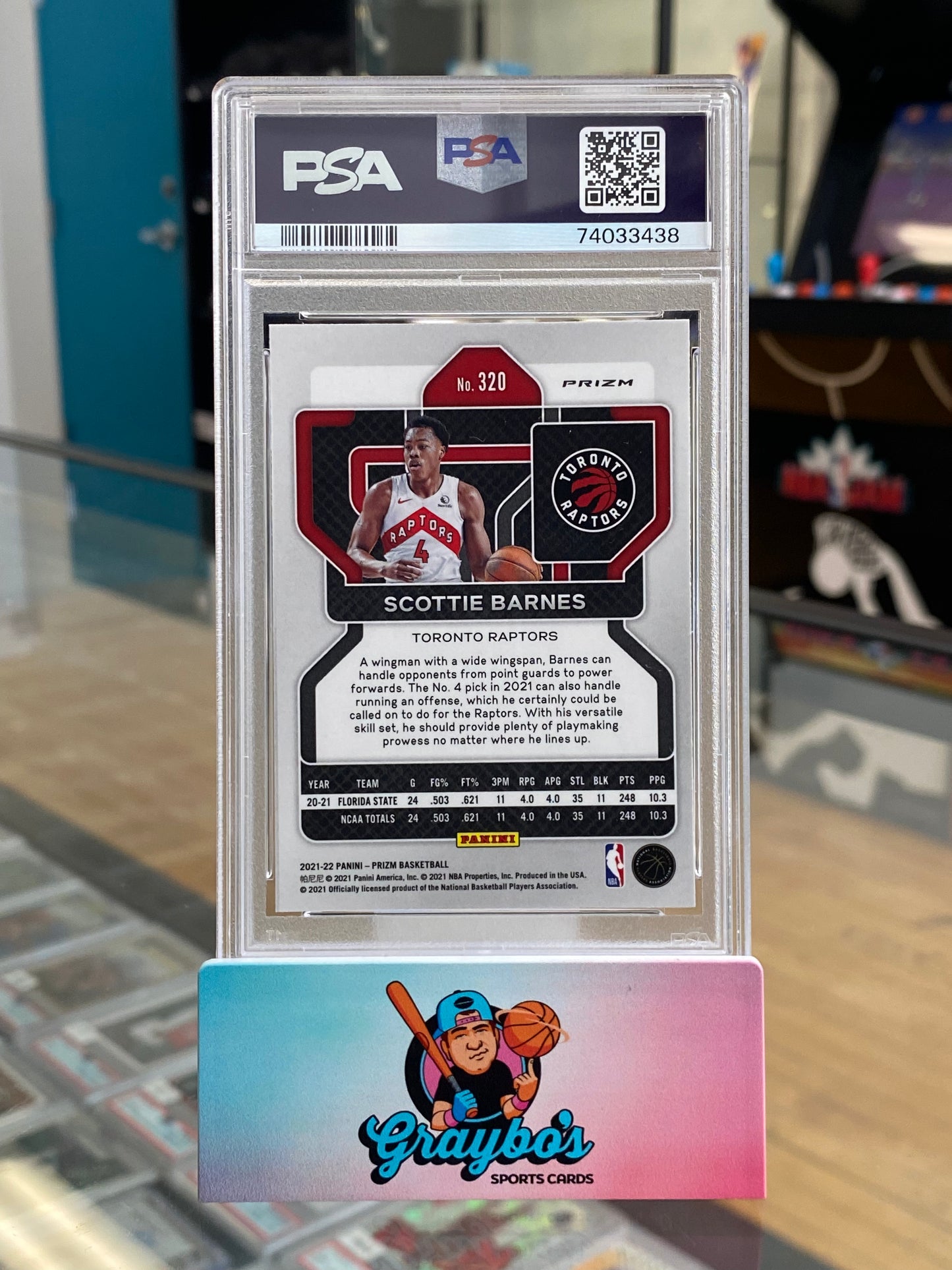 2021 Prizm Scottie Barnes NBA 75th Prizm #320 PSA 10