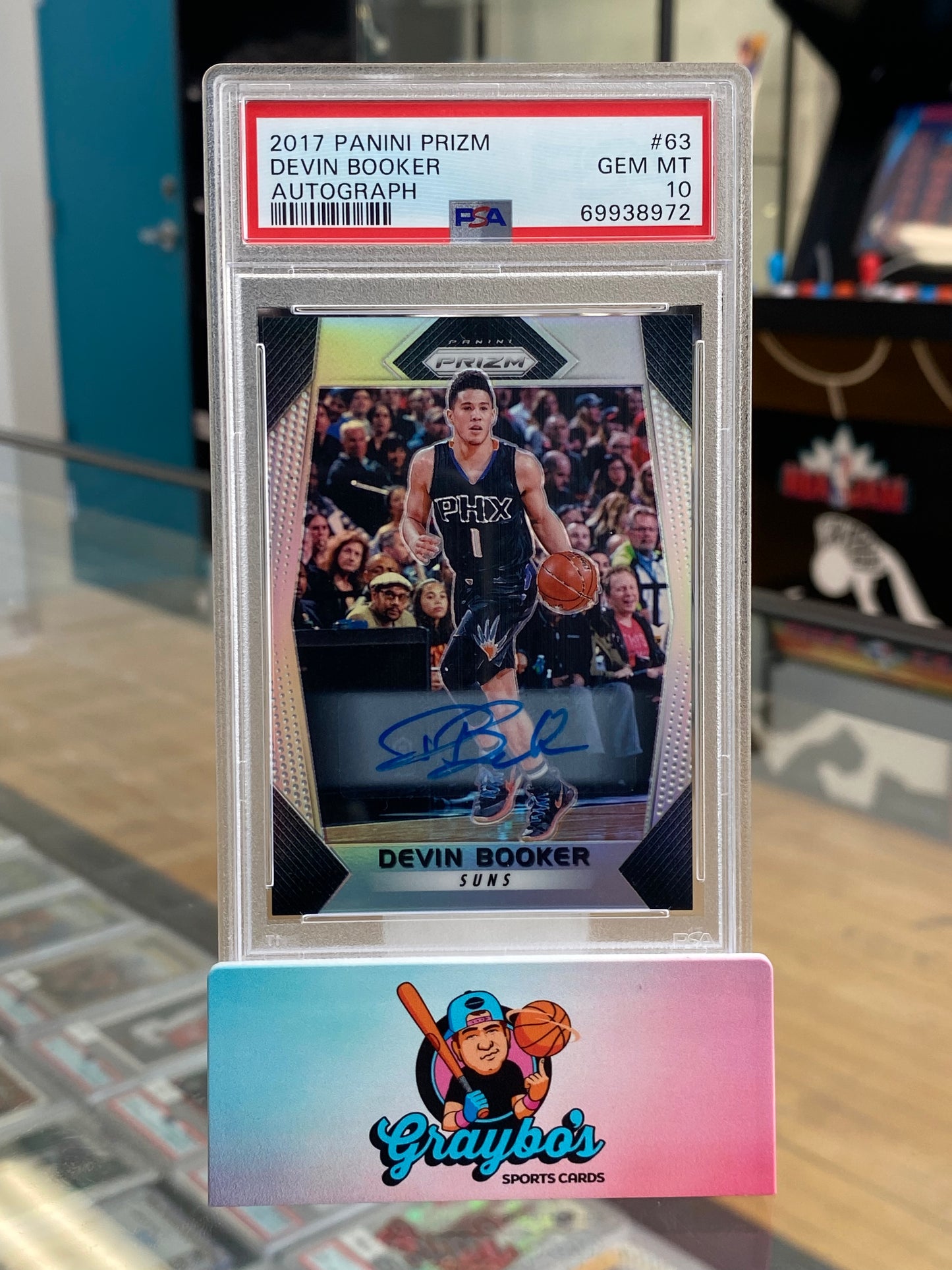 2017 Panini Prizm Devin Booker Auto #63 PSA 10