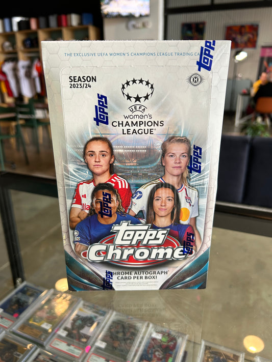 2023-24 Topps Chrome UEFA Women's Champions League Soccer Hobby Box