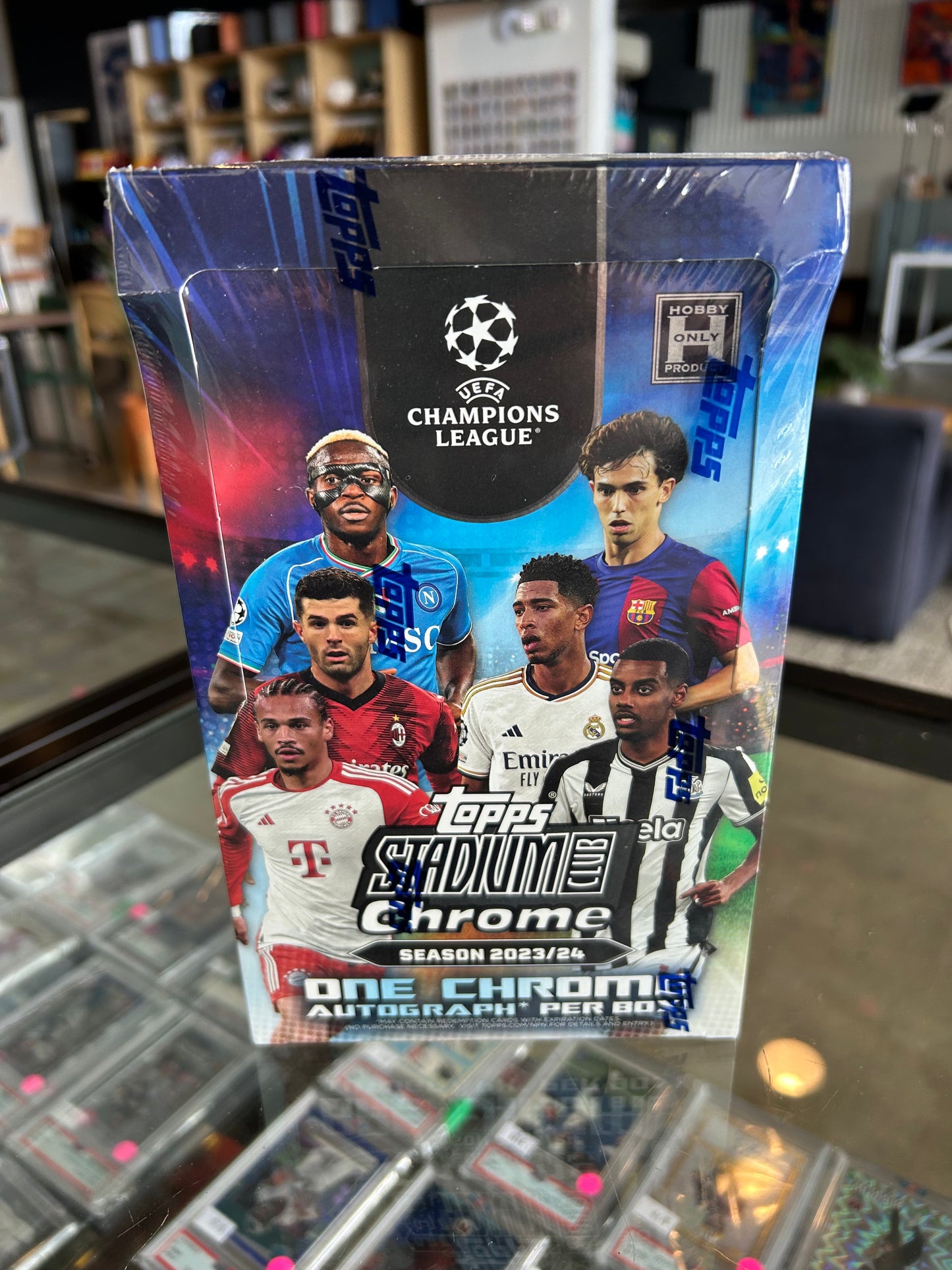 2023/24 Topps UEFA Club Competitions Stadium Club Chrome Soccer Hobby Box