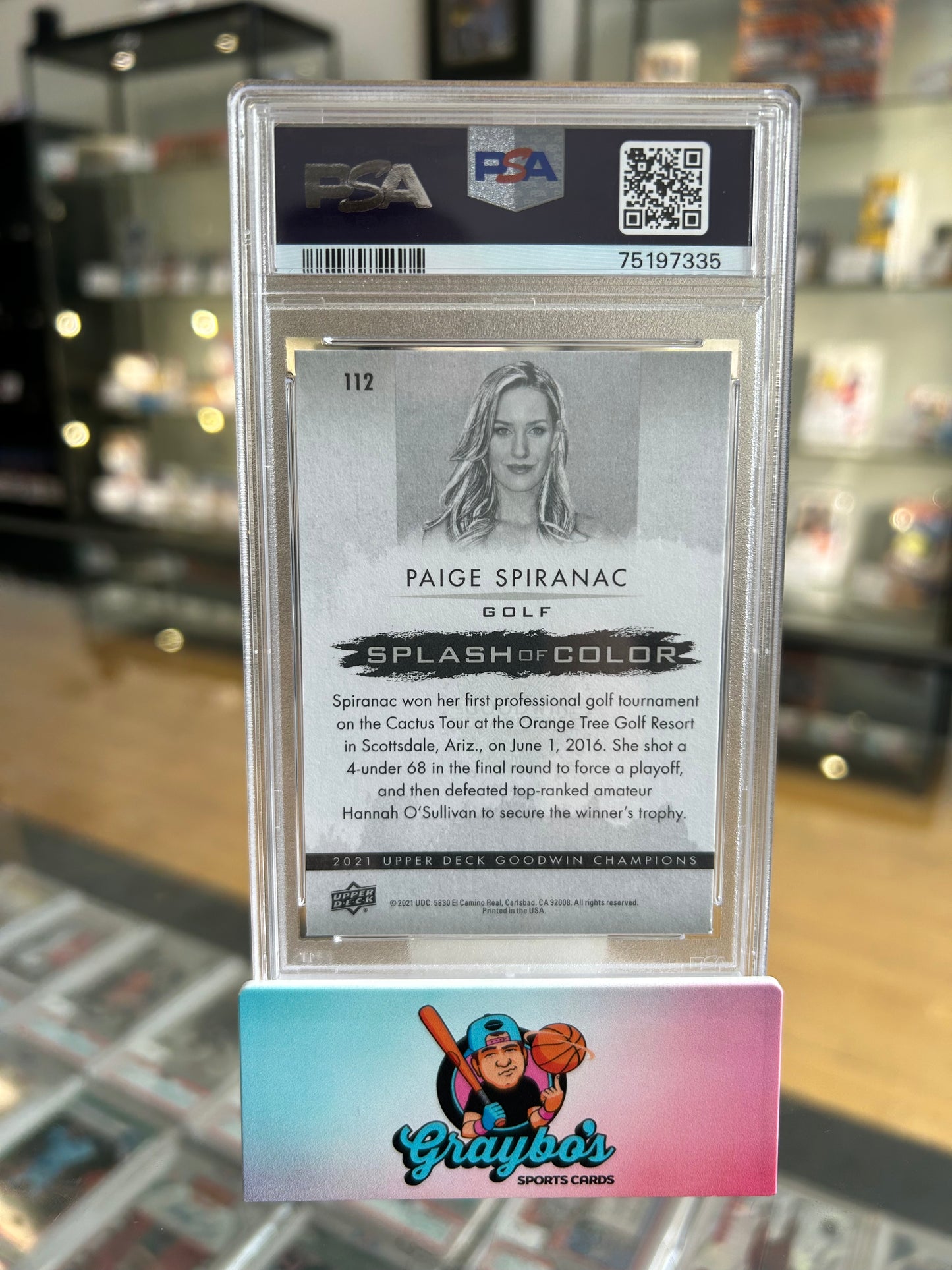 2021 Upper Deck Goodwin Champions Paige Spiranac PSA 10