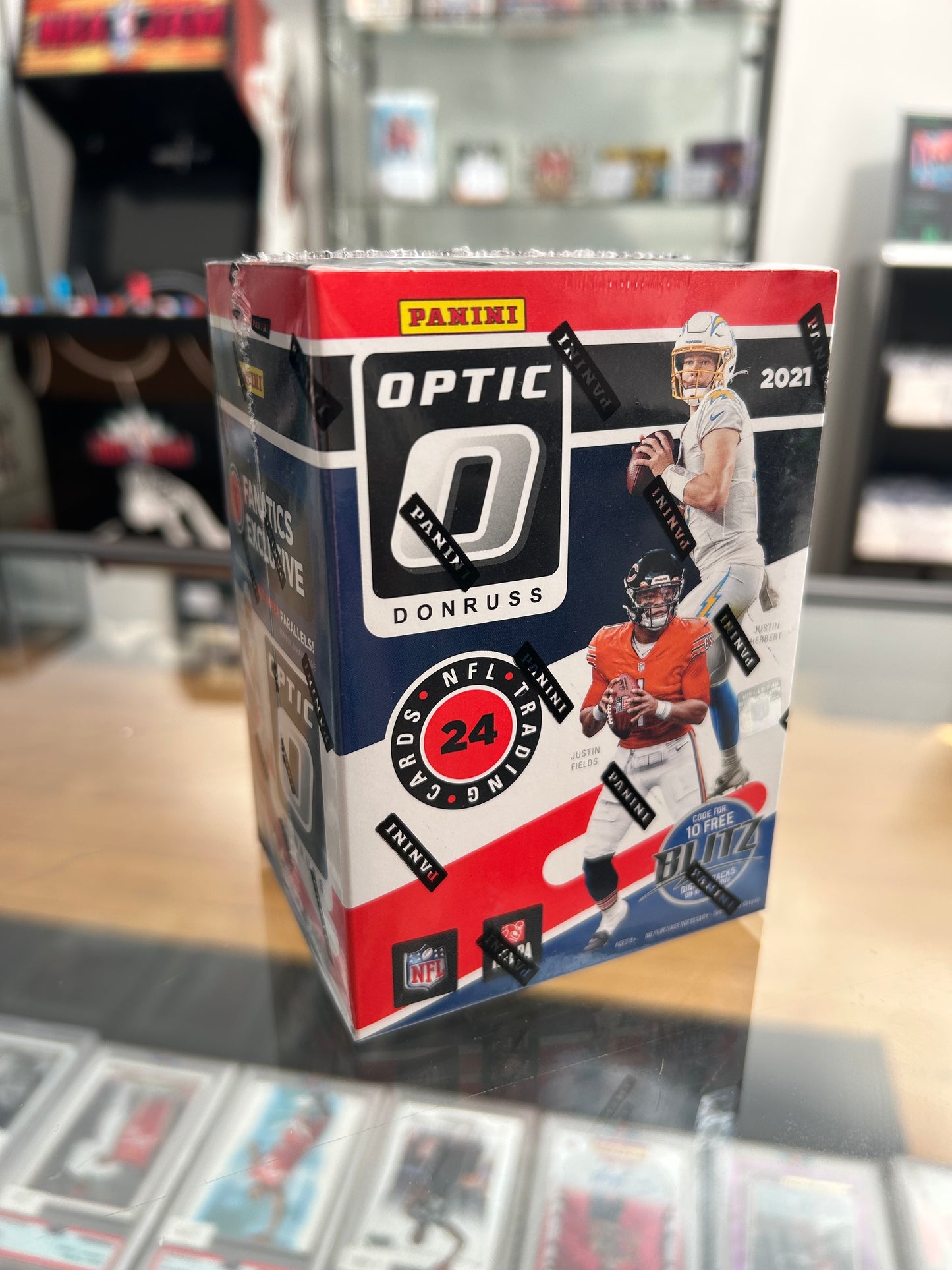 2021 Donruss Optic Football Blaster Box (Blue Hyper Parallels)