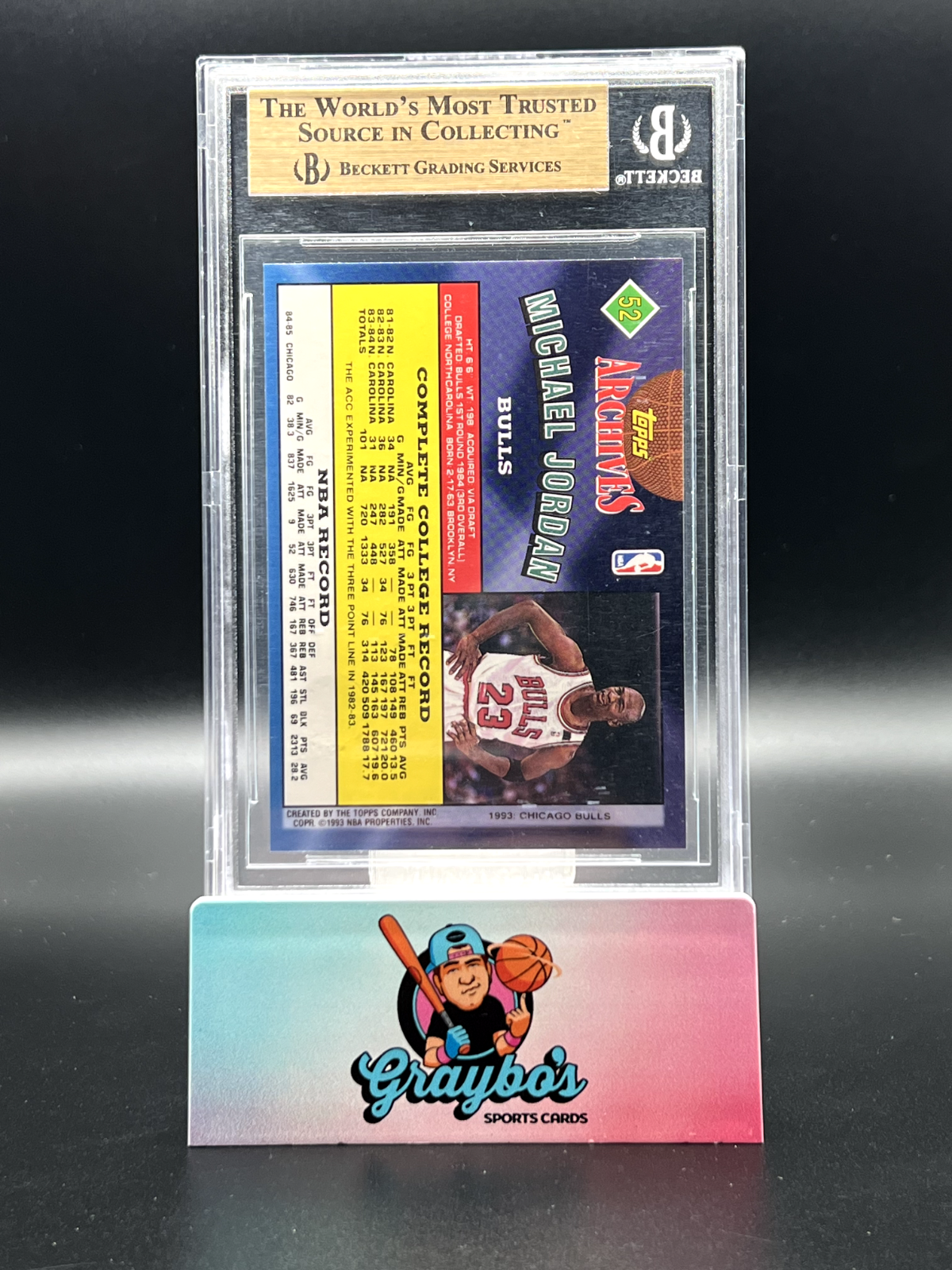 1992-93 Topps Archives Gold Michael Jordan #52G BGS 9.5