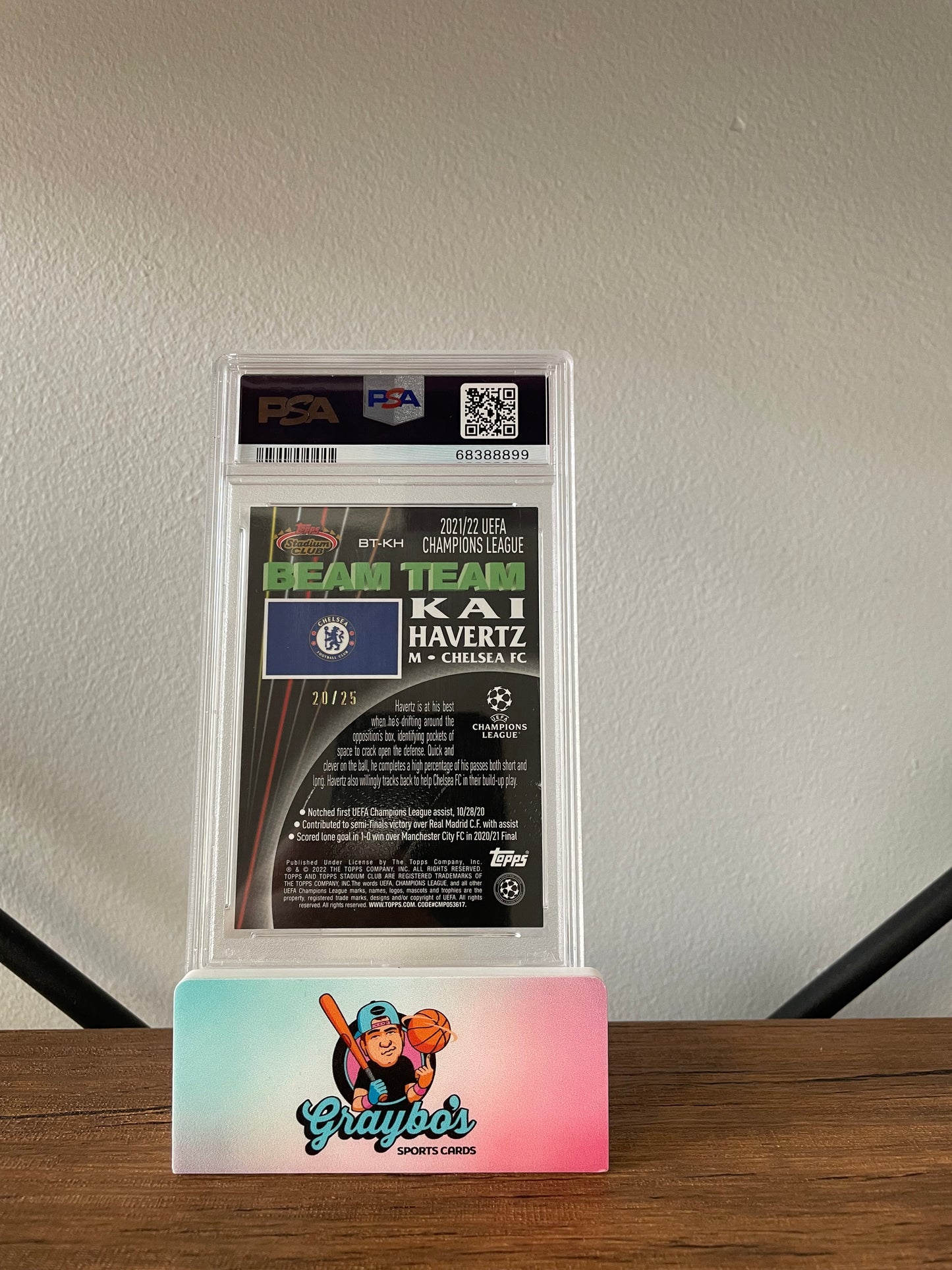 2021-22 Stadium Club Kai Havertz Beam Team Orange Ref. /25 #KH PSA 10