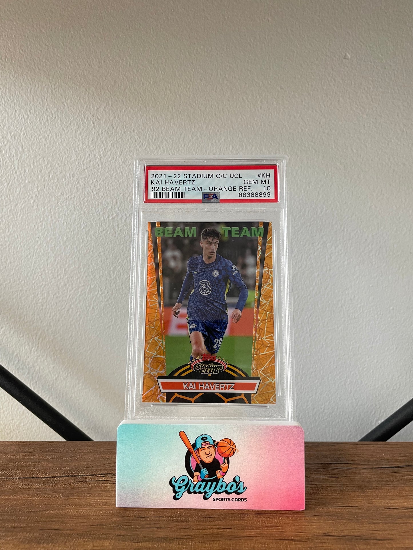 2021-22 Stadium Club Kai Havertz Beam Team Orange Ref. /25 #KH PSA 10