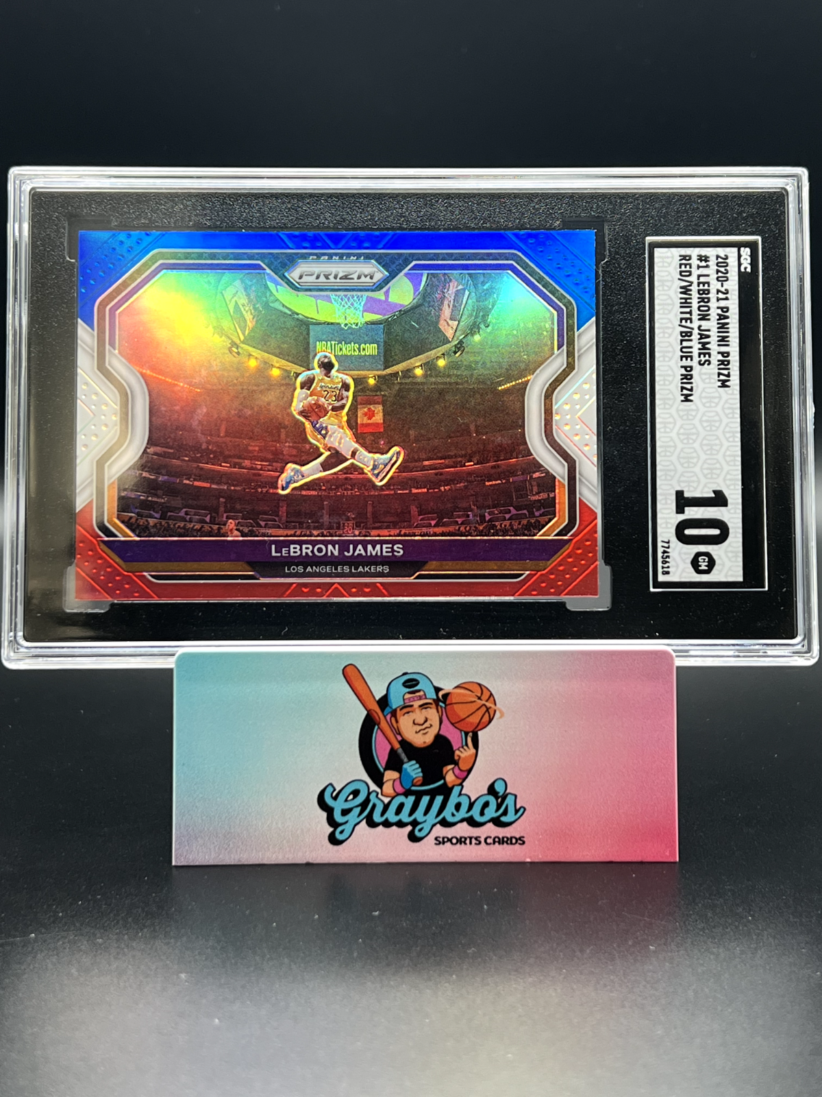 2020 Panini Prizm Lebron James #1 RWB SGC 10