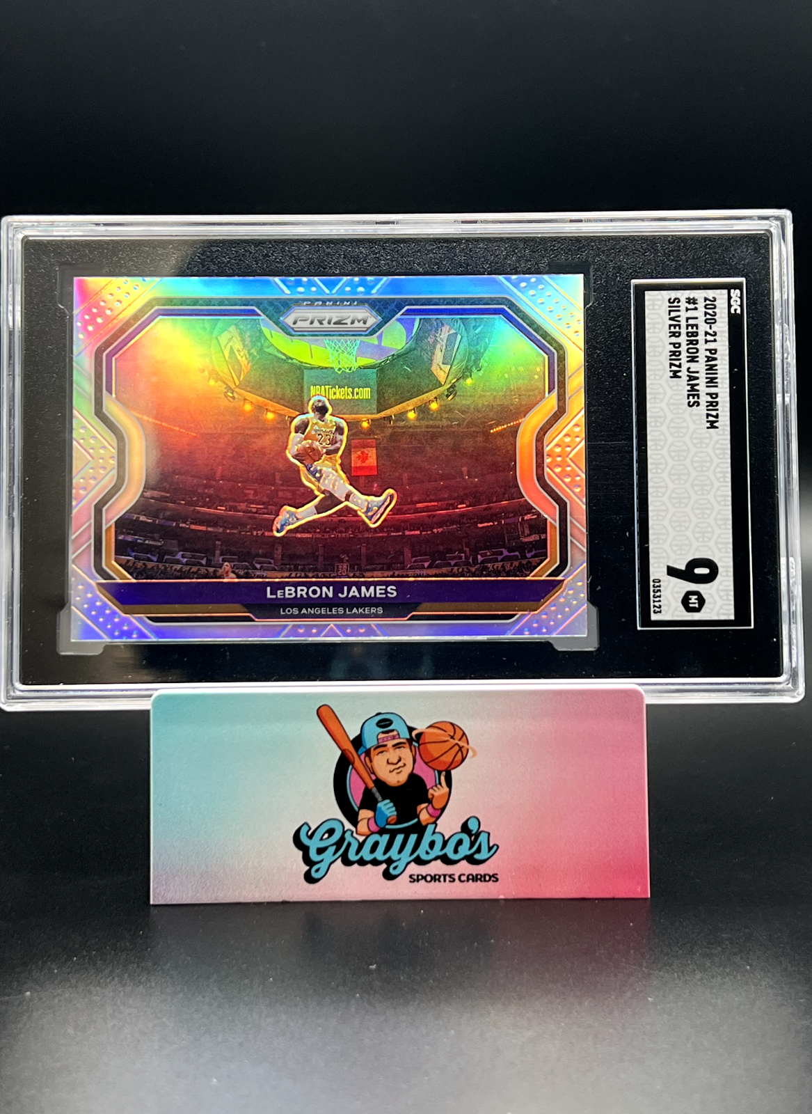 2020 Panini Prizm Lebron James #1 Silver Prizm SGC 9