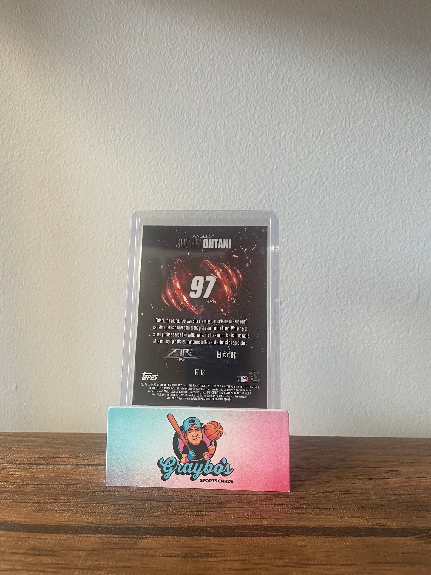 2018 Topps Fire Shohei Ohtani RC #FT-13