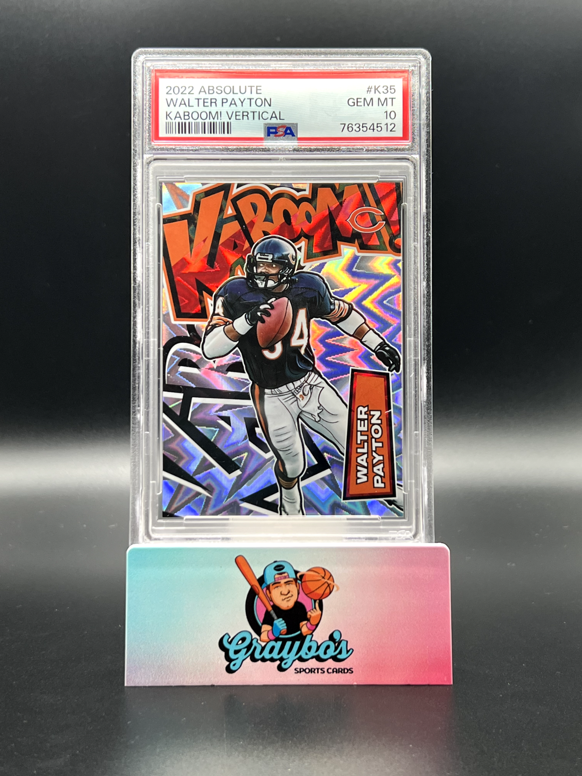 2022 Absolute Walter Payton Kaboom! Vertical #K35 PSA 10