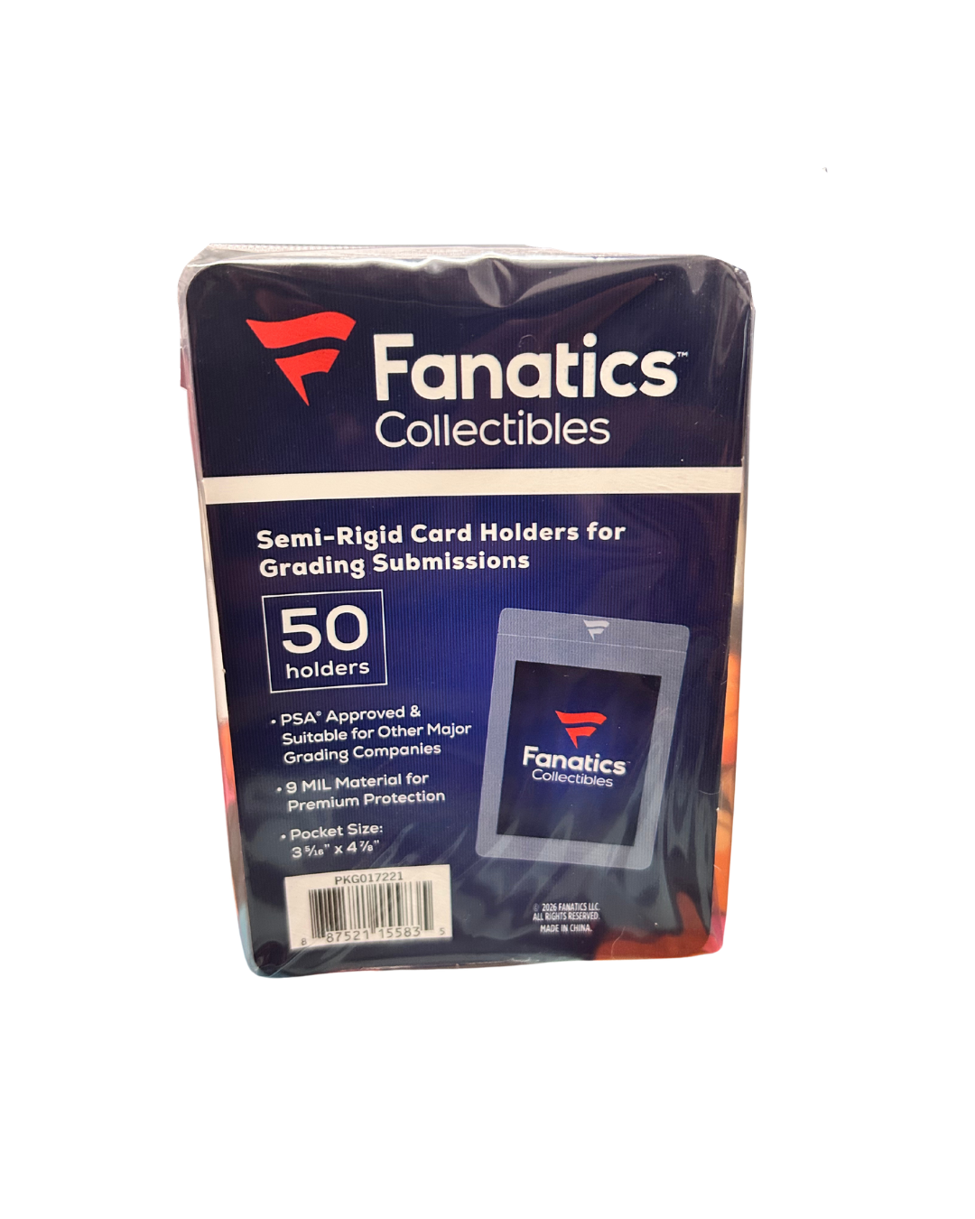 Fanatics Semi-Rigid Card Holder (50 count)