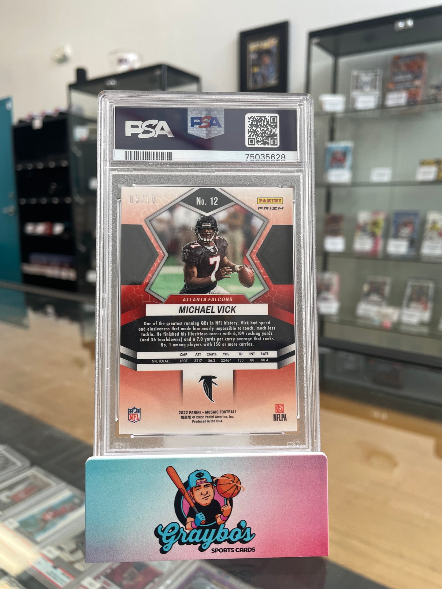 2020 Panini Gold Mosaic Michael Vick /10 PSA 9
