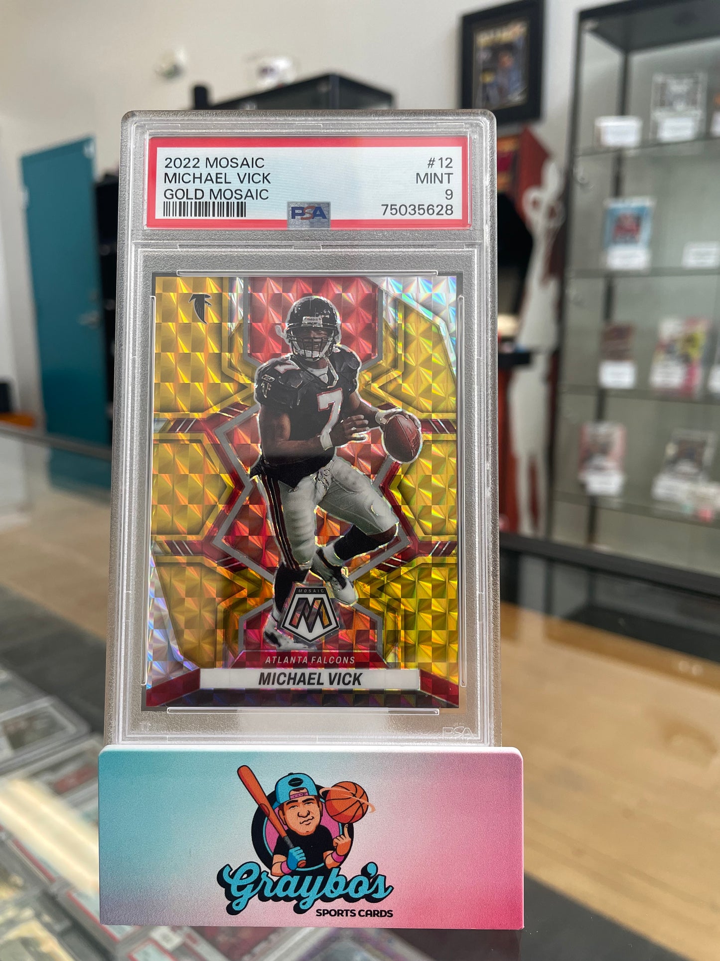 2020 Panini Gold Mosaic Michael Vick /10 PSA 9