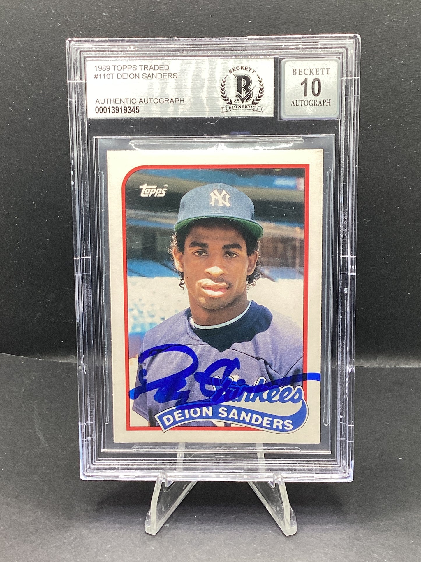 1989 Topps Traded Deion Sanders RC #110T BGS Authentic