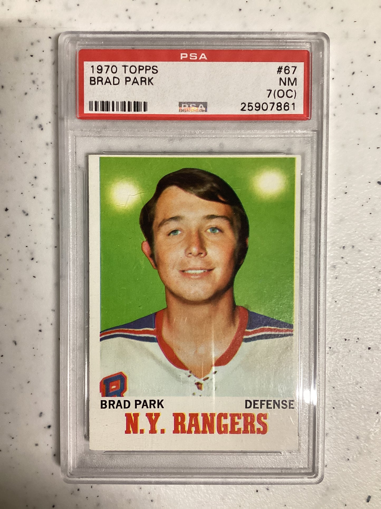 1970 Topps Brad Park #67 Oc PSA 7