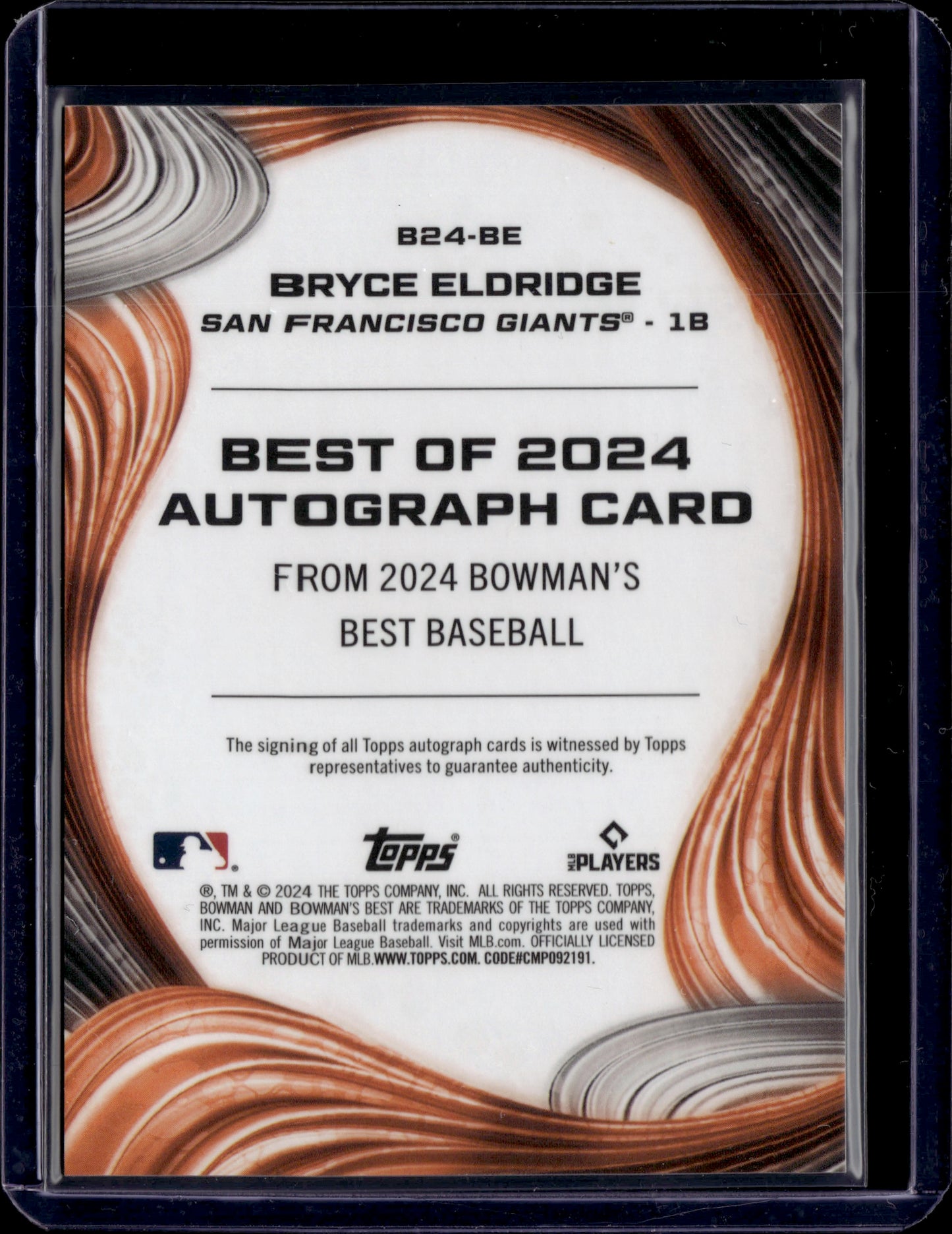 2024 Topps Bowman's Best Bryce Eldridge #B24-BE Autograph