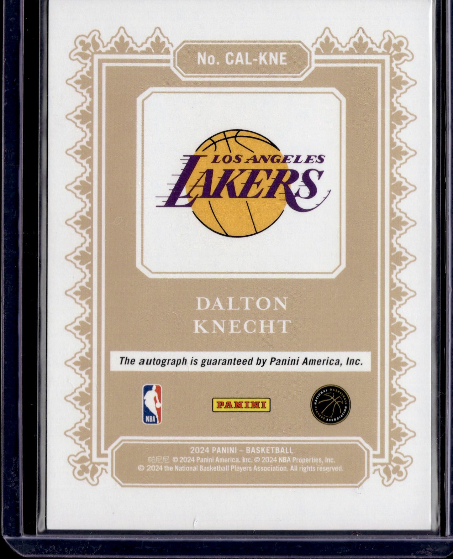 2024 Panini Calligraphy Signatures Dalton Knecht #CAL-KNE RC
