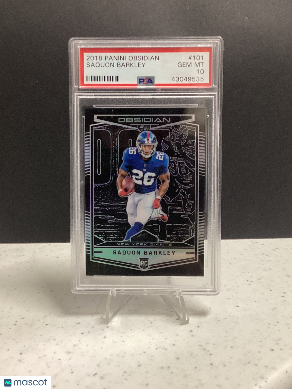 2018 Panini Obsidian Saquon Barkley #101 PSA 10
