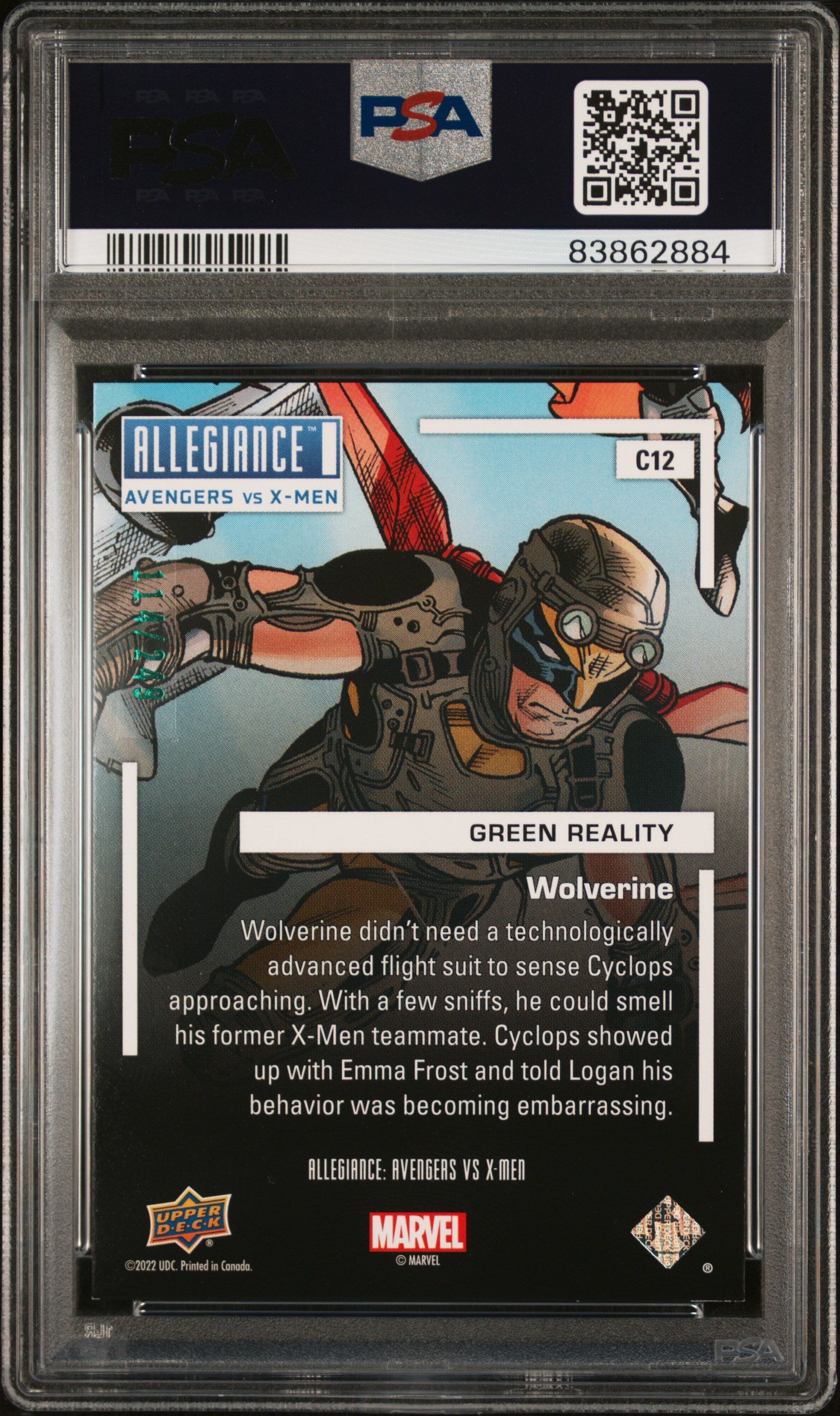 2023 Upper Deck Allegiance Avengers VS X-Men Wolverine #C12 PSA 9