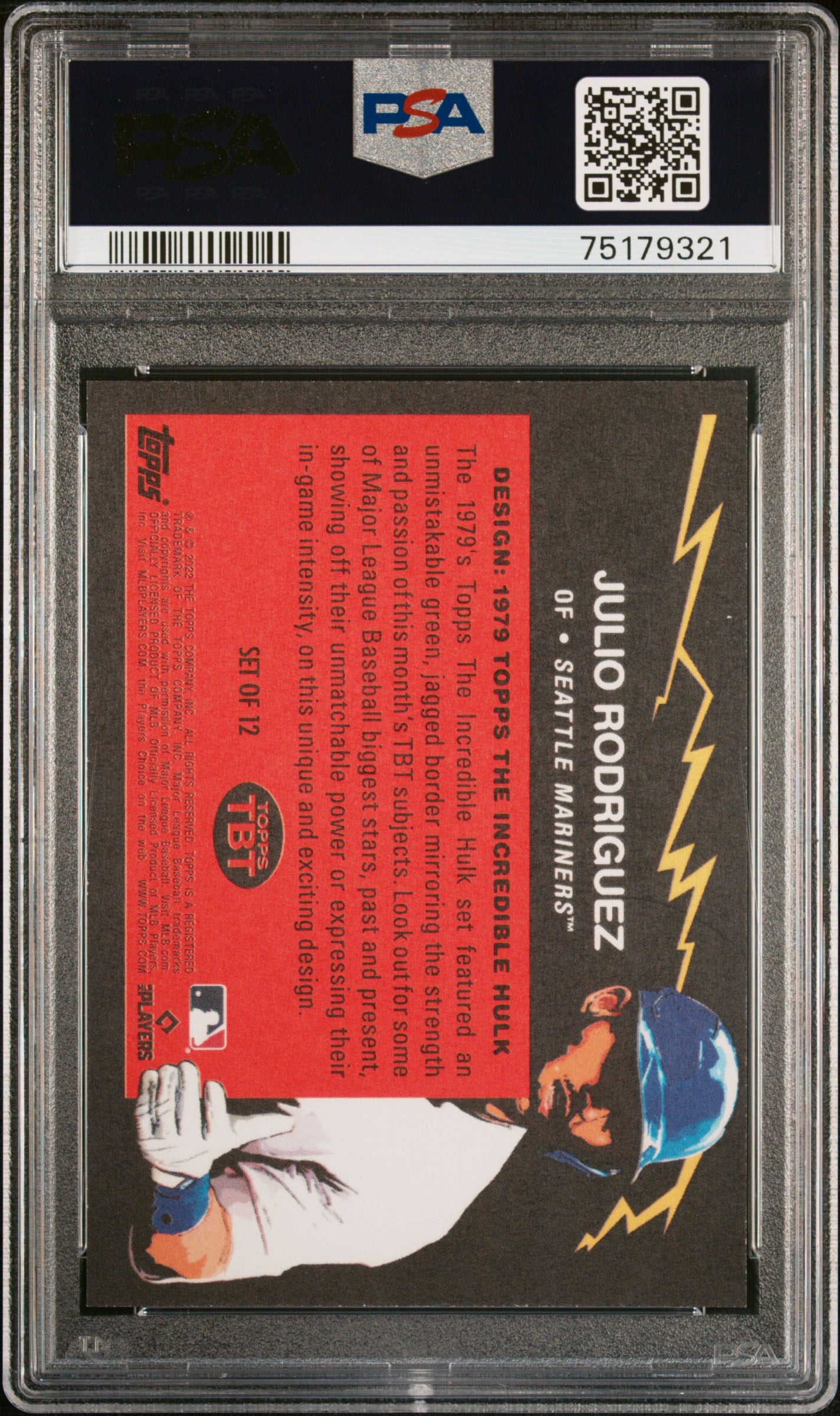 2022 Topps Throwback Thursday Julio Rodriguez #73 PSA 9