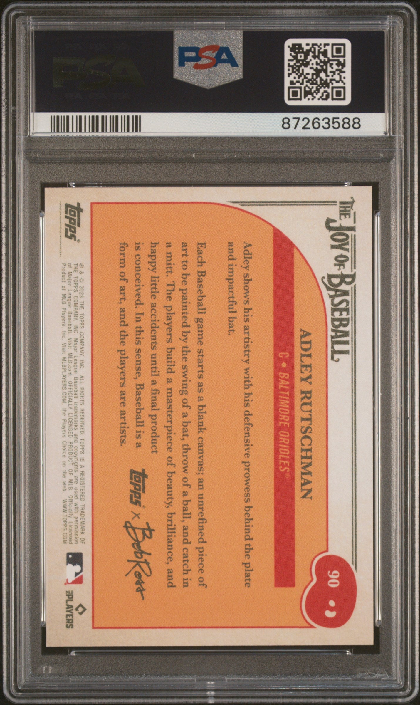 2023 Topps X Bob Ross The Joy Of Baseball Adley Rutschman #90 PSA 10