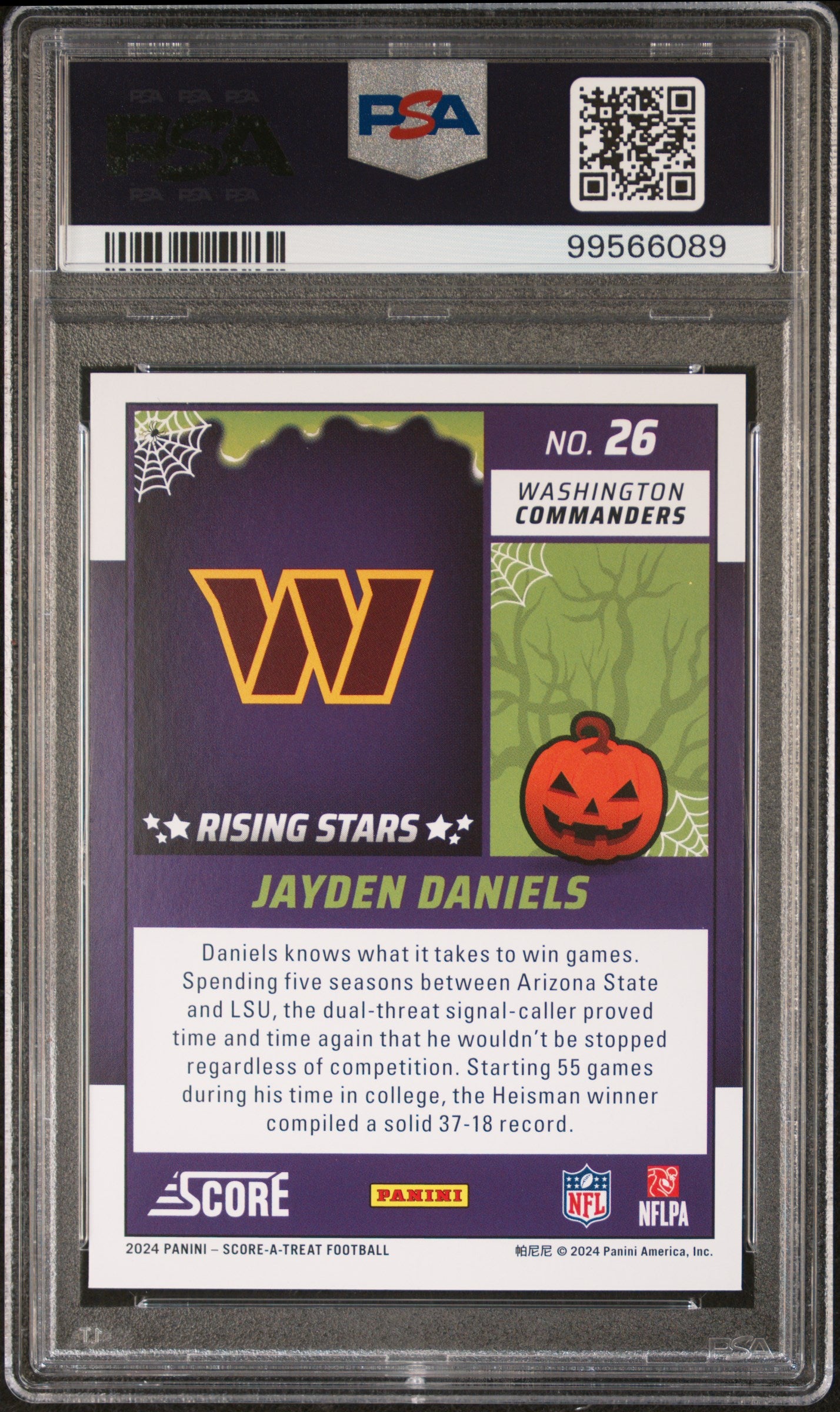 2024 Panini Score-A-Treat Rising Stars Jayden Daniels #26 Bats PSA 9
