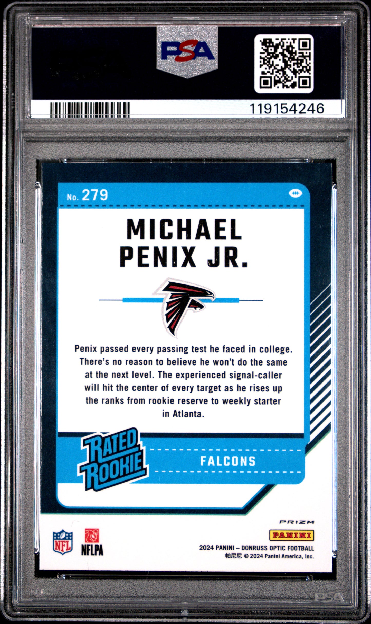 2024 Panini Donruss Optic Michael Penix JR. #279 Holo PSA 9
