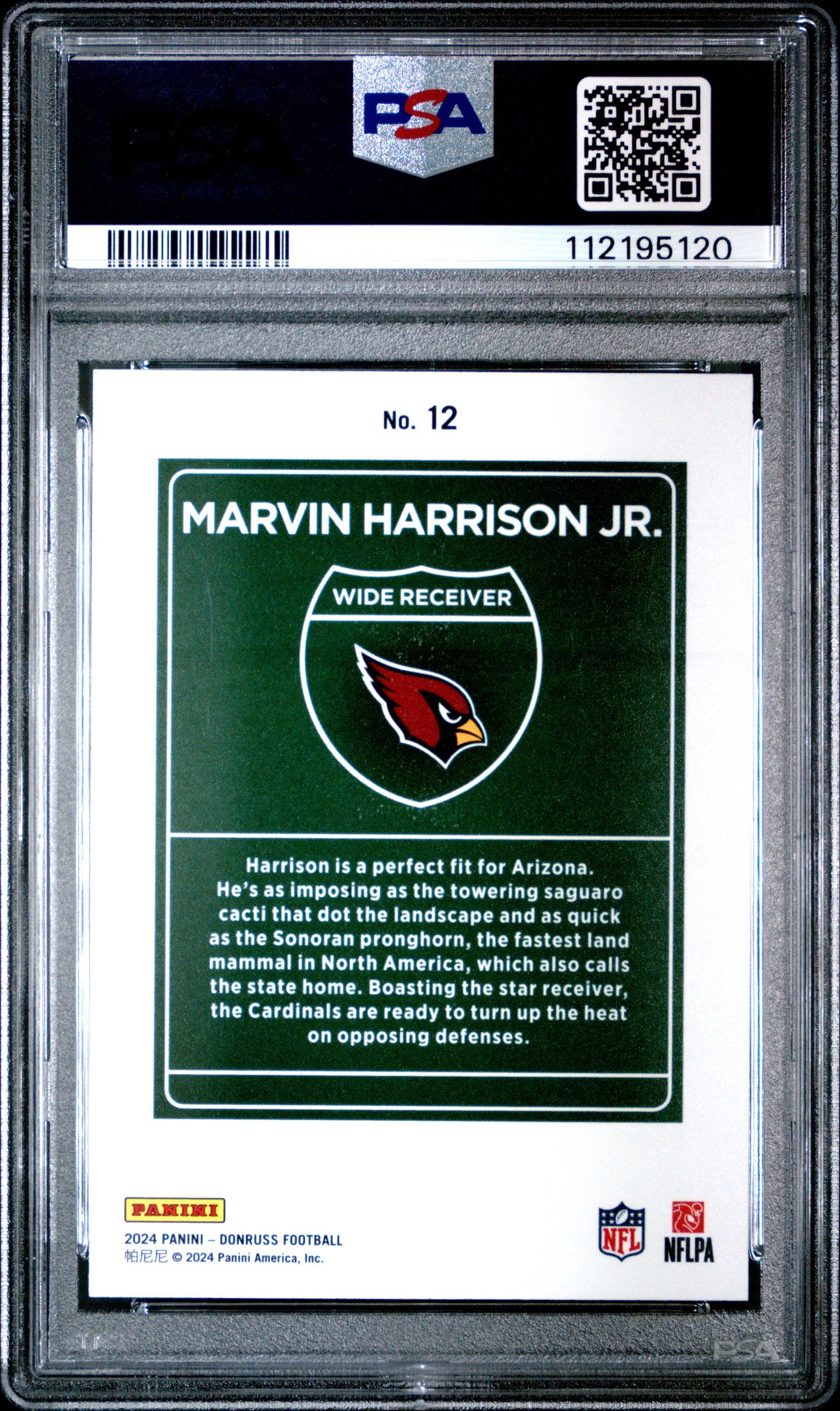 2024 Panini Donruss Downtown! Marvin Harrison JR. #12 PSA 9