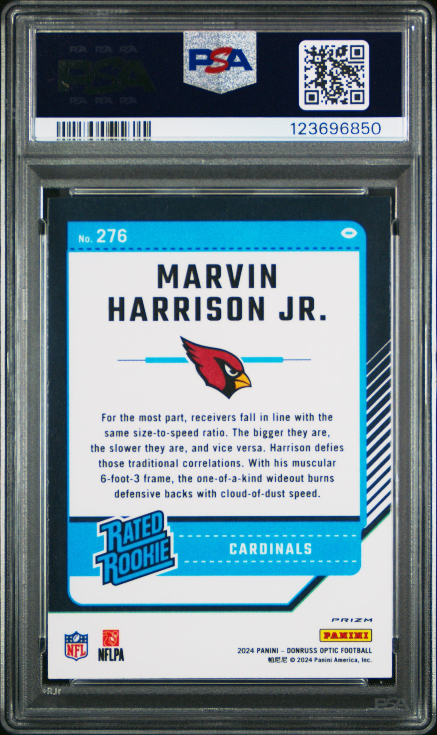 2024 Panini Donruss Optic Marvin Harrison JR. #276 Holo PSA 10